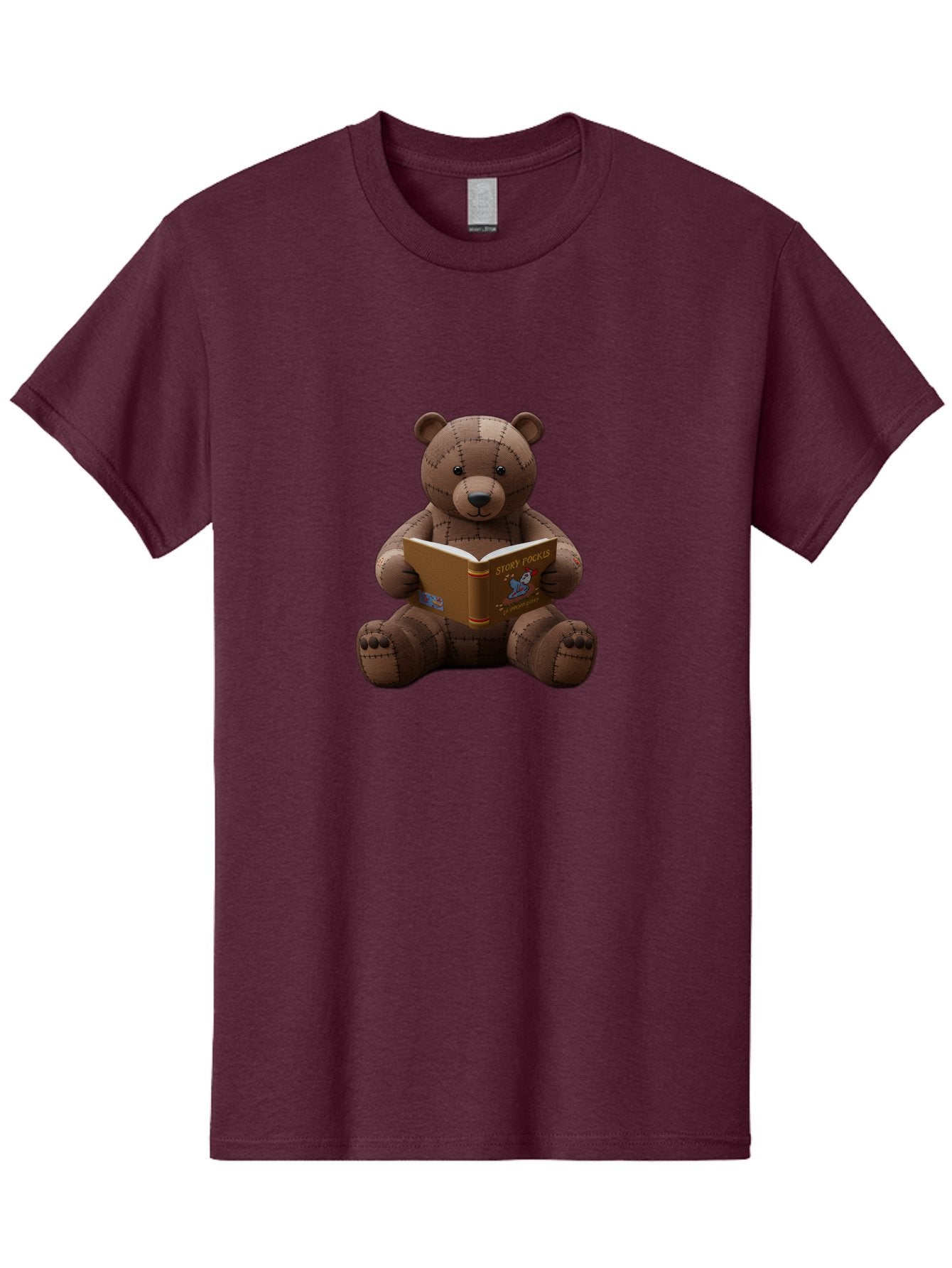 Stitched-Teddy-Bear-Reading-Story-Pockets Men'S Graphic Tee, 100% Cotton, Comfortable Casual Summer Wear, Machine Washable, Vintage Camera, Old Camera, Antique Camera, Black Camera, Classic Photography, Photography Equipment, Nostalgic Device, Baf552 10