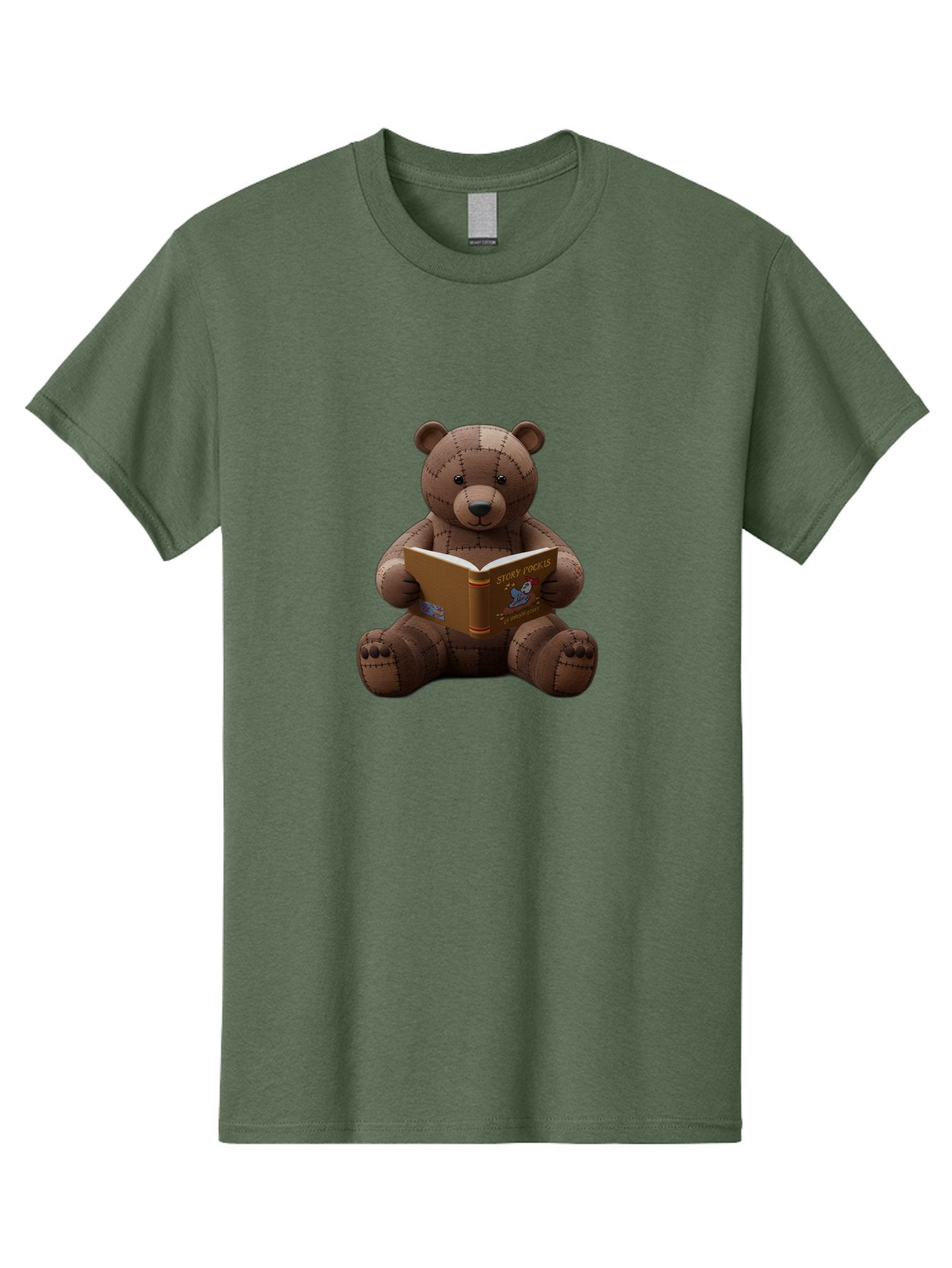 Stitched-Teddy-Bear-Reading-Story-Pockets Men'S Graphic Tee, 100% Cotton, Comfortable Casual Summer Wear, Machine Washable, Vintage Camera, Old Camera, Antique Camera, Black Camera, Classic Photography, Photography Equipment, Nostalgic Device, Baf552 5