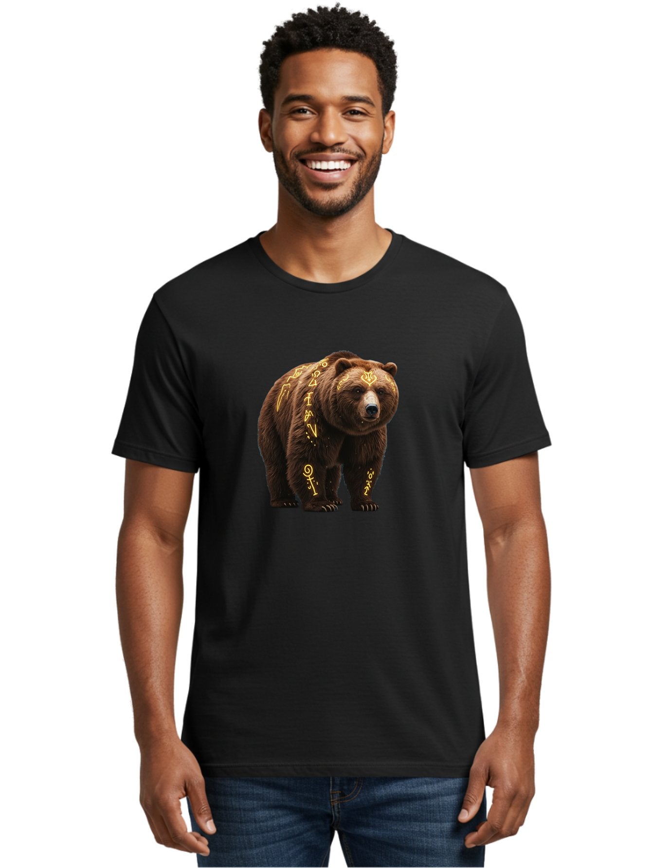 Tattooed-Brown-Bear Men'S Graphic Tee, 100% Cotton, Comfortable Casual Summer Wear, Machine Washable, Vintage Camera, Old Camera, Antique Camera, Black Camera, Classic Photography, Photography Equipment, Nostalgic Device, Film Camera, Baf563 18