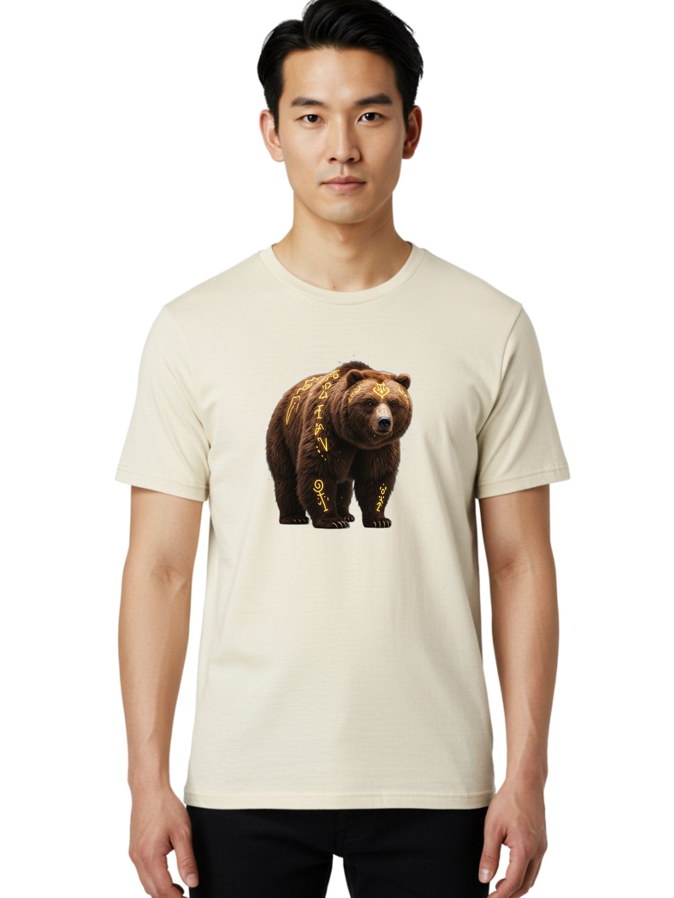 Tattooed-Brown-Bear Men'S Graphic Tee, 100% Cotton, Comfortable Casual Summer Wear, Machine Washable, Vintage Camera, Old Camera, Antique Camera, Black Camera, Classic Photography, Photography Equipment, Nostalgic Device, Film Camera, Baf563 27