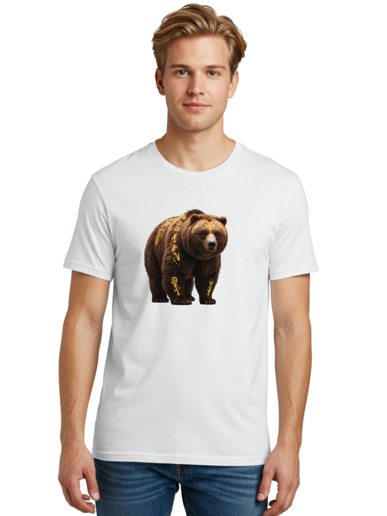 Tattooed-Brown-Bear Men'S Graphic Tee, 100% Cotton, Comfortable Casual Summer Wear, Machine Washable, Vintage Camera, Old Camera, Antique Camera, Black Camera, Classic Photography, Photography Equipment, Nostalgic Device, Film Camera, Baf563 21