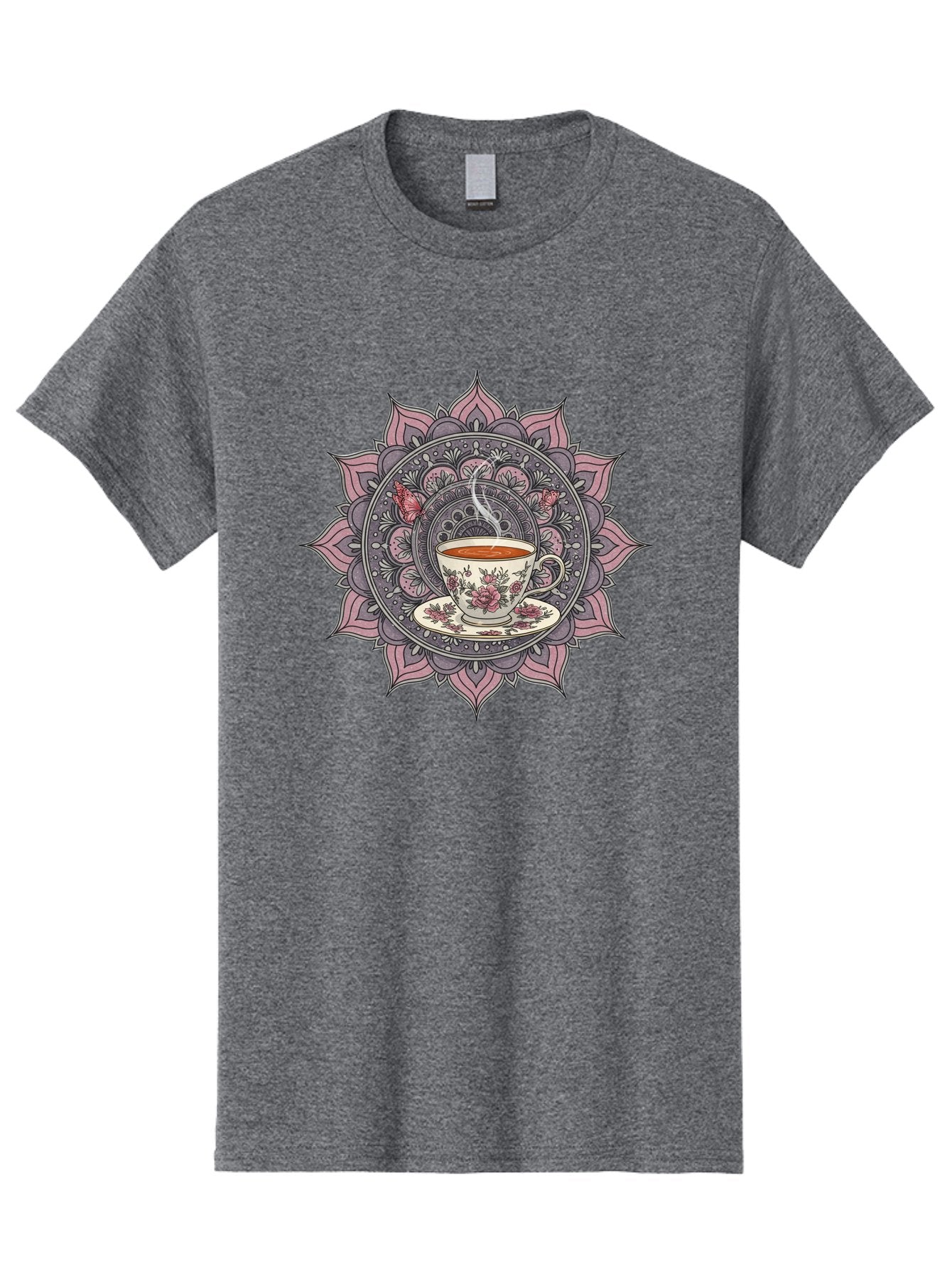 Tea-Cup-Mandala-1 Men'S Graphic Tee, 100% Cotton, Comfortable Casual Summer Wear, Machine Washable, Vintage Camera, Old Camera, Antique Camera, Black Camera, Classic Photography, Photography Equipment, Nostalgic Device, Film Camera, Camera Art Baf564 12