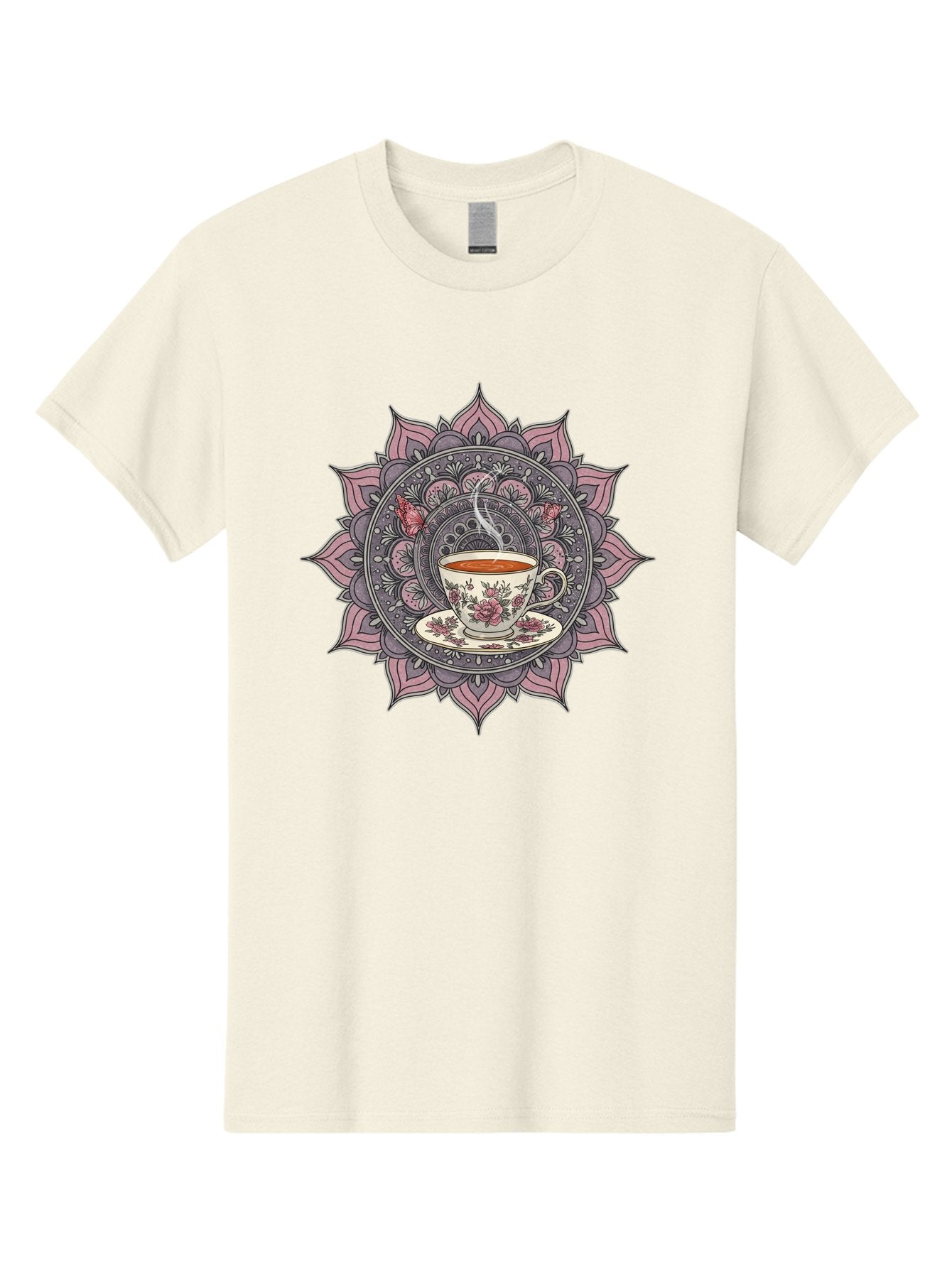 Tea-Cup-Mandala-1 Men'S Graphic Tee, 100% Cotton, Comfortable Casual Summer Wear, Machine Washable, Vintage Camera, Old Camera, Antique Camera, Black Camera, Classic Photography, Photography Equipment, Nostalgic Device, Film Camera, Camera Art Baf564 3