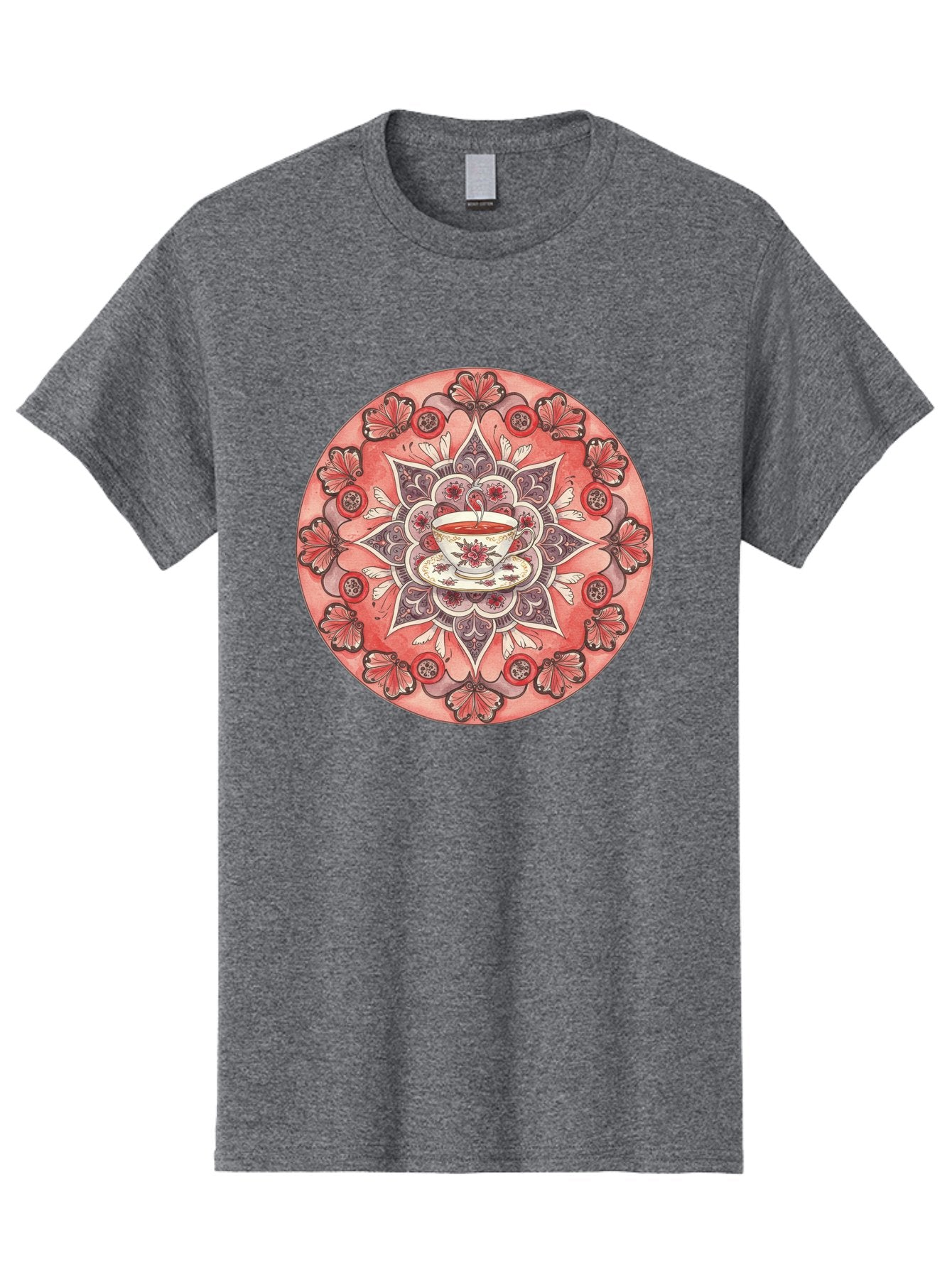 Tea-Cup-Mandala-2 Men'S Graphic Tee, 100% Cotton, Comfortable Casual Summer Wear, Machine Washable, Vintage Camera, Old Camera, Antique Camera, Black Camera, Classic Photography, Photography Equipment, Nostalgic Device, Film Camera, Camera Art Baf565 11