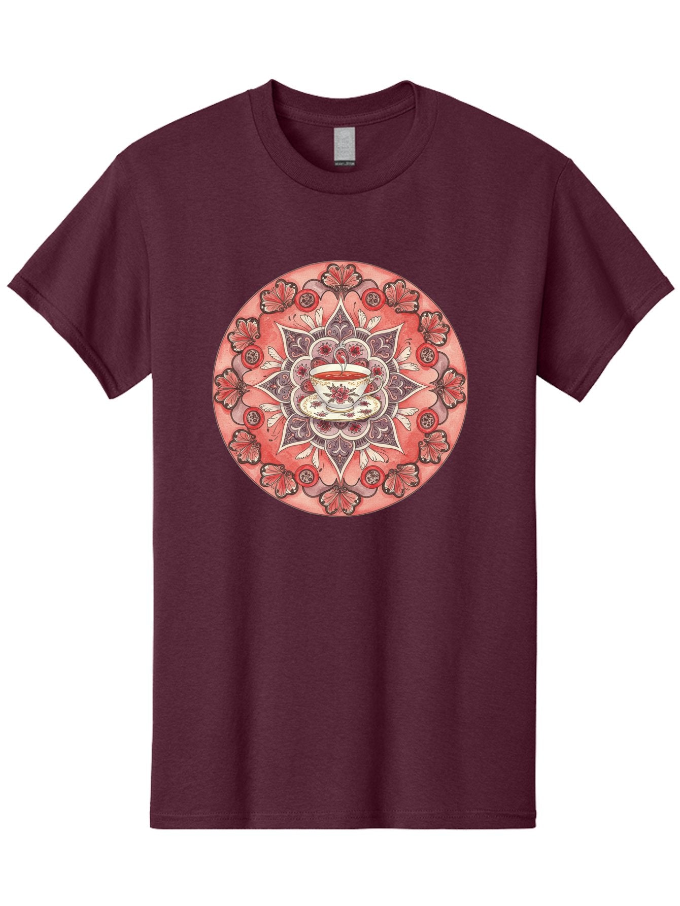 Tea-Cup-Mandala-2 Men'S Graphic Tee, 100% Cotton, Comfortable Casual Summer Wear, Machine Washable, Vintage Camera, Old Camera, Antique Camera, Black Camera, Classic Photography, Photography Equipment, Nostalgic Device, Film Camera, Camera Art Baf565 14