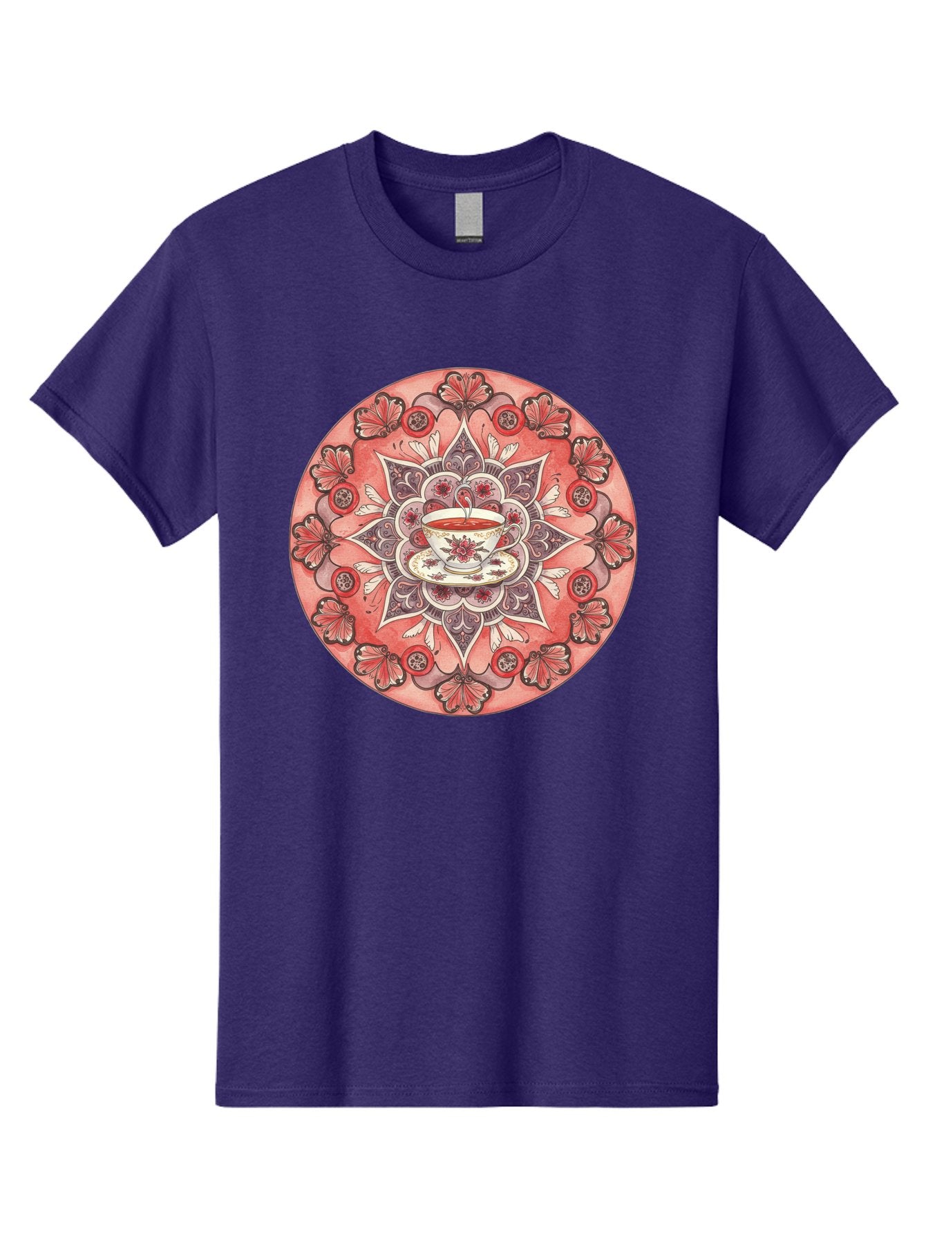 Tea-Cup-Mandala-2 Men'S Graphic Tee, 100% Cotton, Comfortable Casual Summer Wear, Machine Washable, Vintage Camera, Old Camera, Antique Camera, Black Camera, Classic Photography, Photography Equipment, Nostalgic Device, Film Camera, Camera Art Baf565 7