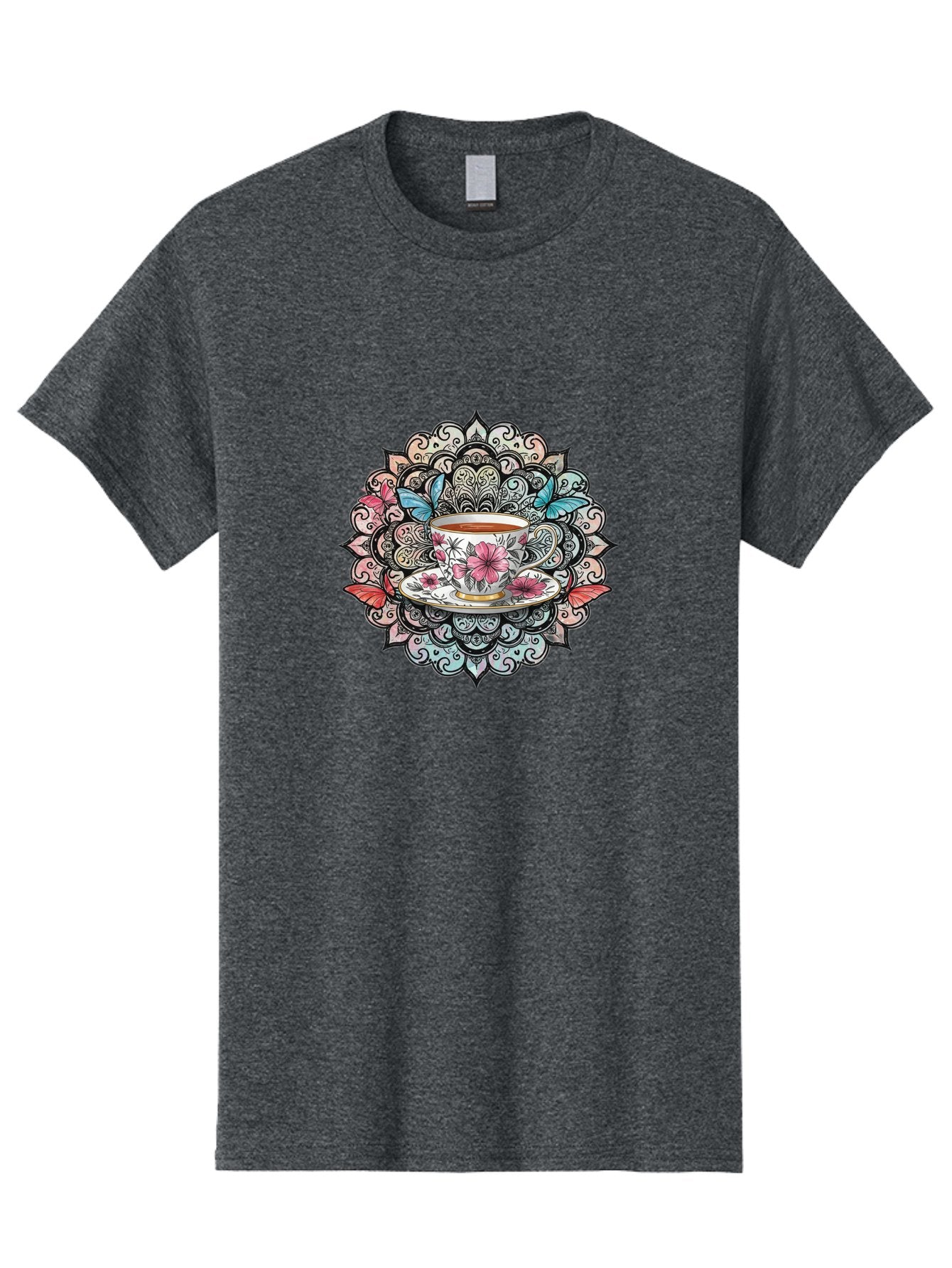 Tea-Cup-Mandala Men'S Graphic Tee, 100% Cotton, Comfortable Casual Summer Wear, Machine Washable, Vintage Camera, Old Camera, Antique Camera, Black Camera, Classic Photography, Photography Equipment, Nostalgic Device, Film Camera, Camera Art Baf566 10