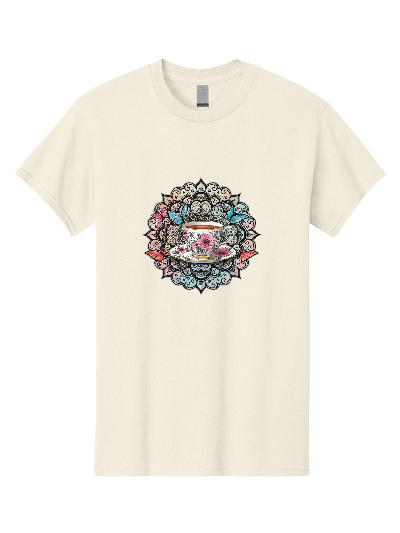 Tea-Cup-Mandala Men'S Graphic Tee, 100% Cotton, Comfortable Casual Summer Wear, Machine Washable, Vintage Camera, Old Camera, Antique Camera, Black Camera, Classic Photography, Photography Equipment, Nostalgic Device, Film Camera, Camera Art Baf566 7