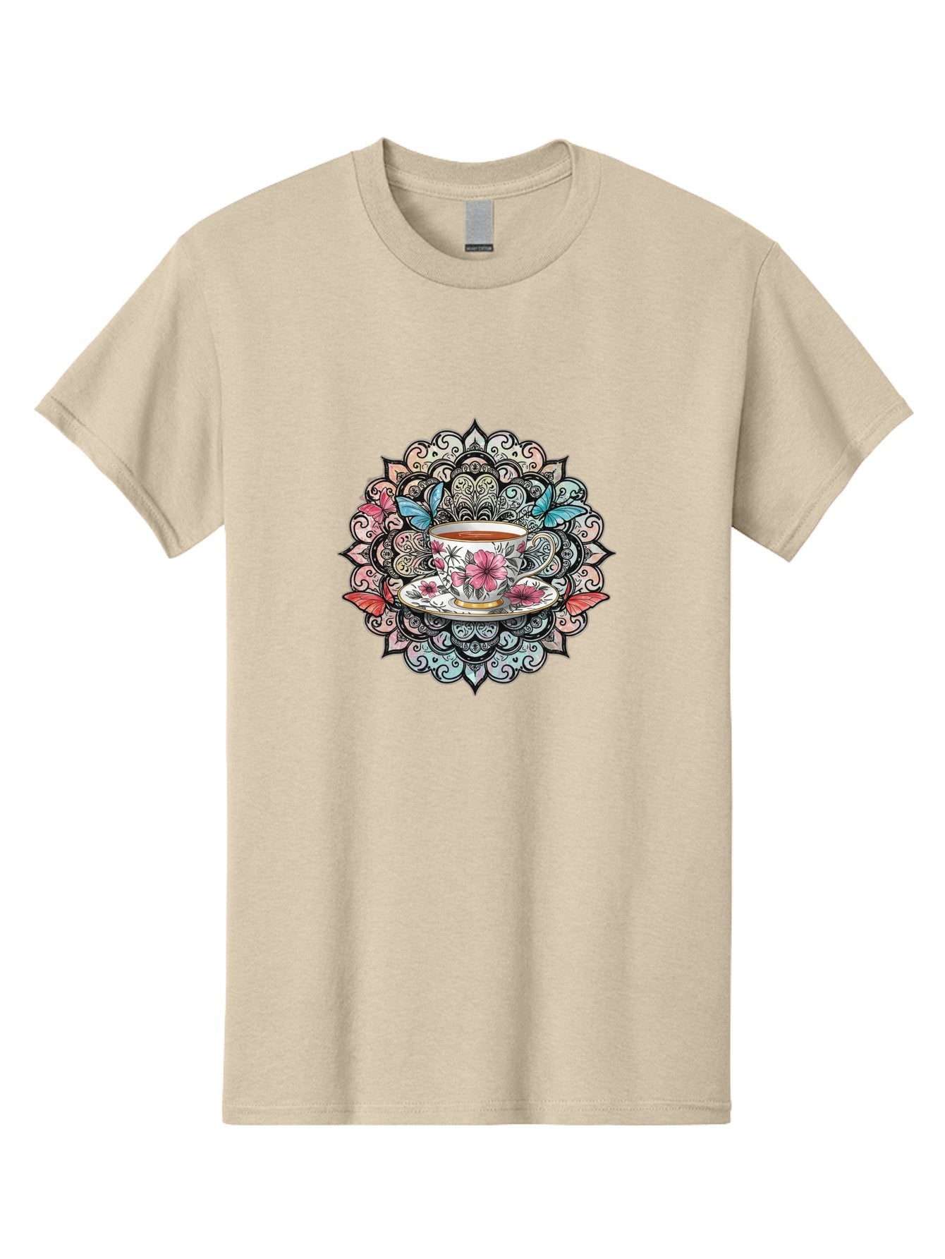 Tea-Cup-Mandala Men'S Graphic Tee, 100% Cotton, Comfortable Casual Summer Wear, Machine Washable, Vintage Camera, Old Camera, Antique Camera, Black Camera, Classic Photography, Photography Equipment, Nostalgic Device, Film Camera, Camera Art Baf566 13