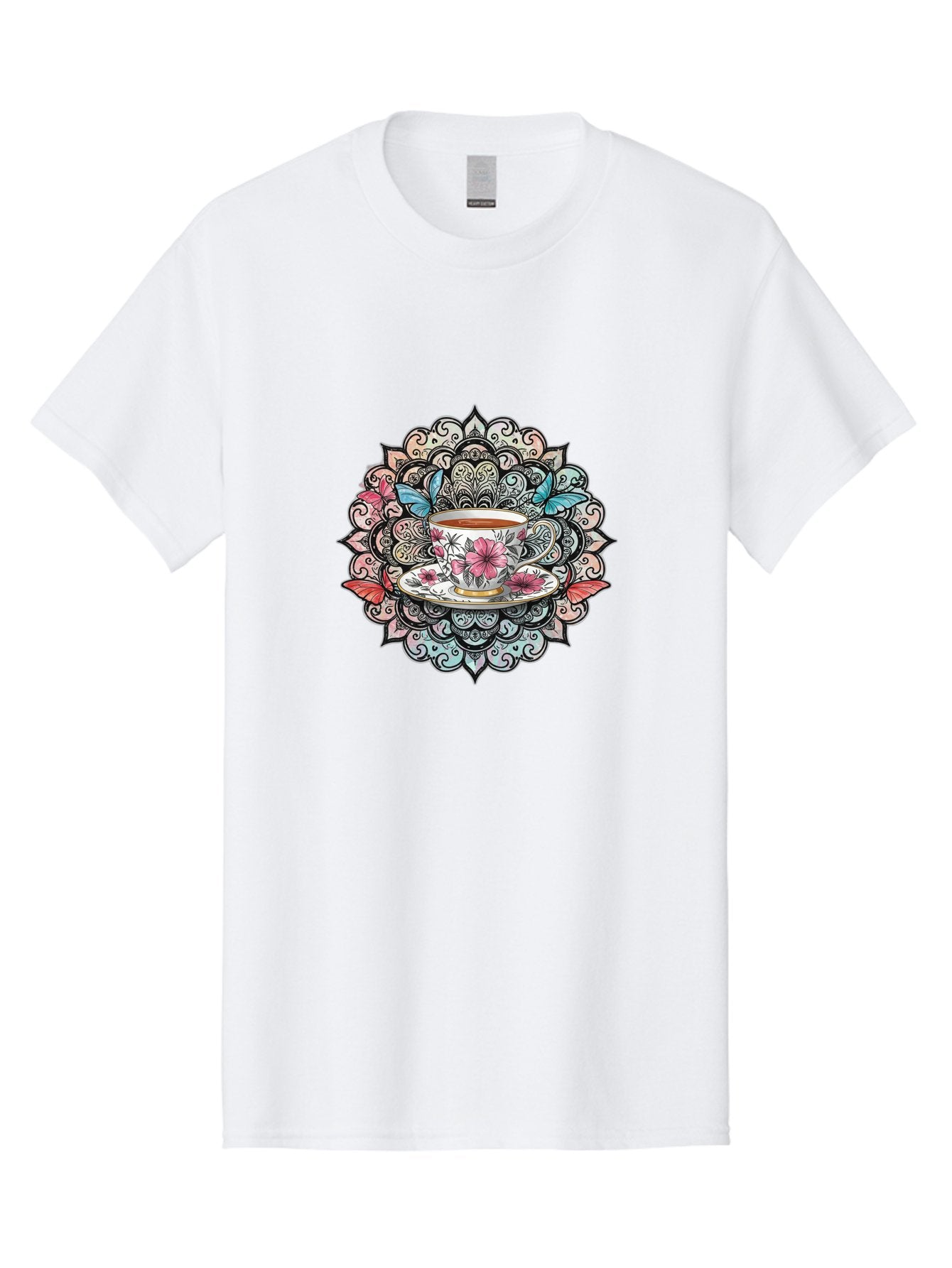 Tea-Cup-Mandala Men'S Graphic Tee, 100% Cotton, Comfortable Casual Summer Wear, Machine Washable, Vintage Camera, Old Camera, Antique Camera, Black Camera, Classic Photography, Photography Equipment, Nostalgic Device, Film Camera, Camera Art Baf566 14
