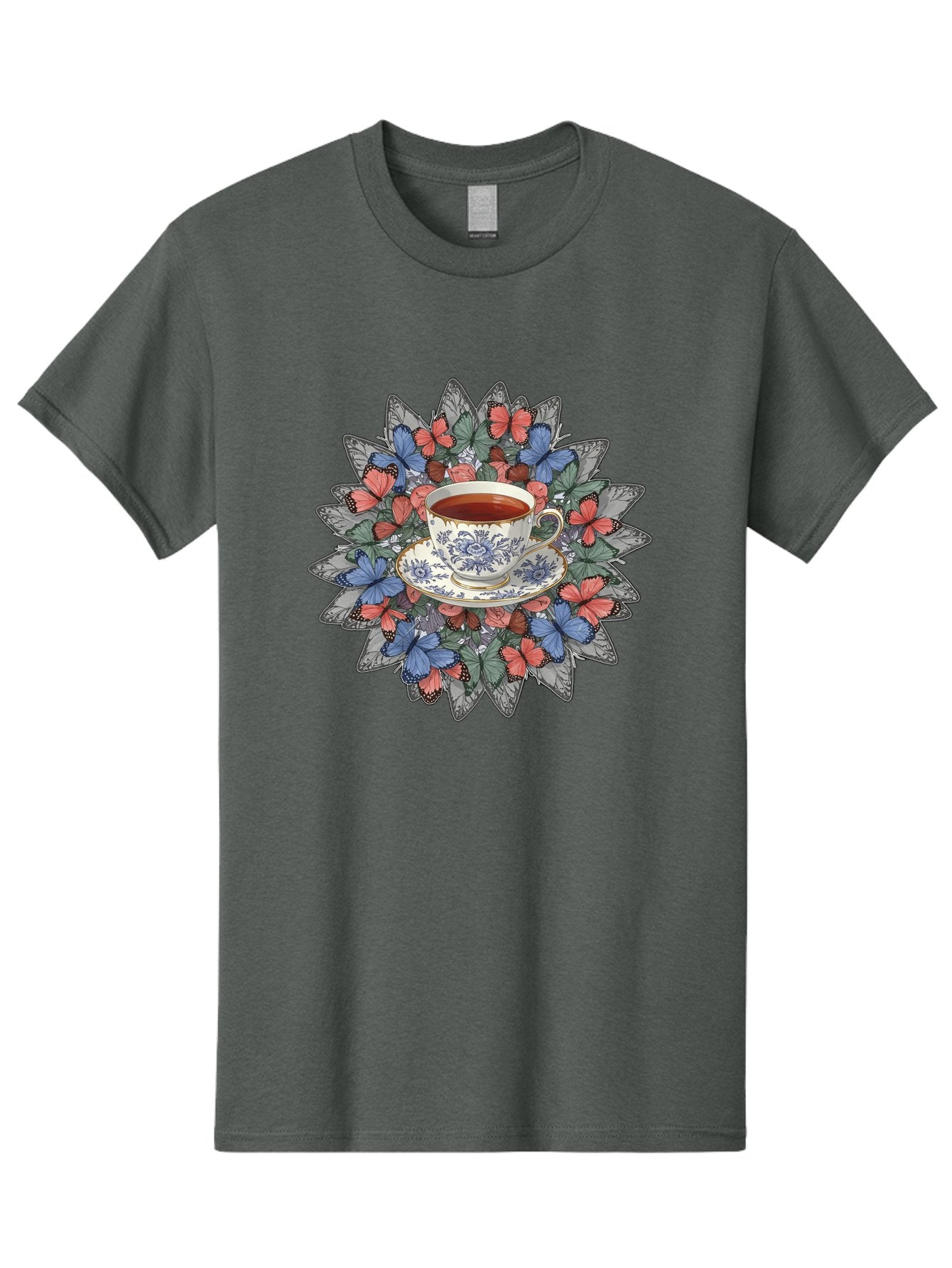 Tea-Cup-With-Butterflies Men'S Graphic Tee, 100% Cotton, Comfortable Casual Summer Wear, Machine Washable, Vintage Camera, Old Camera, Antique Camera, Black Camera, Classic Photography, Photography Equipment, Nostalgic Device, Film Camera, Baf568 6