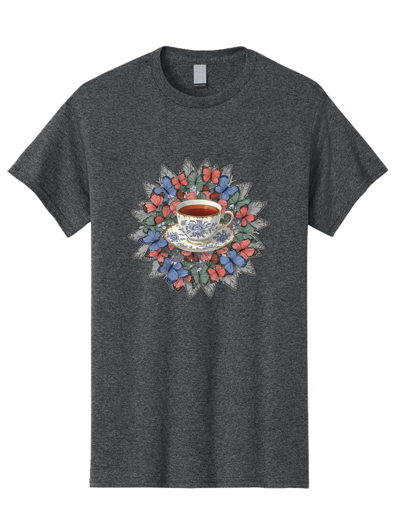 Tea-Cup-With-Butterflies Men'S Graphic Tee, 100% Cotton, Comfortable Casual Summer Wear, Machine Washable, Vintage Camera, Old Camera, Antique Camera, Black Camera, Classic Photography, Photography Equipment, Nostalgic Device, Film Camera, Baf568 9