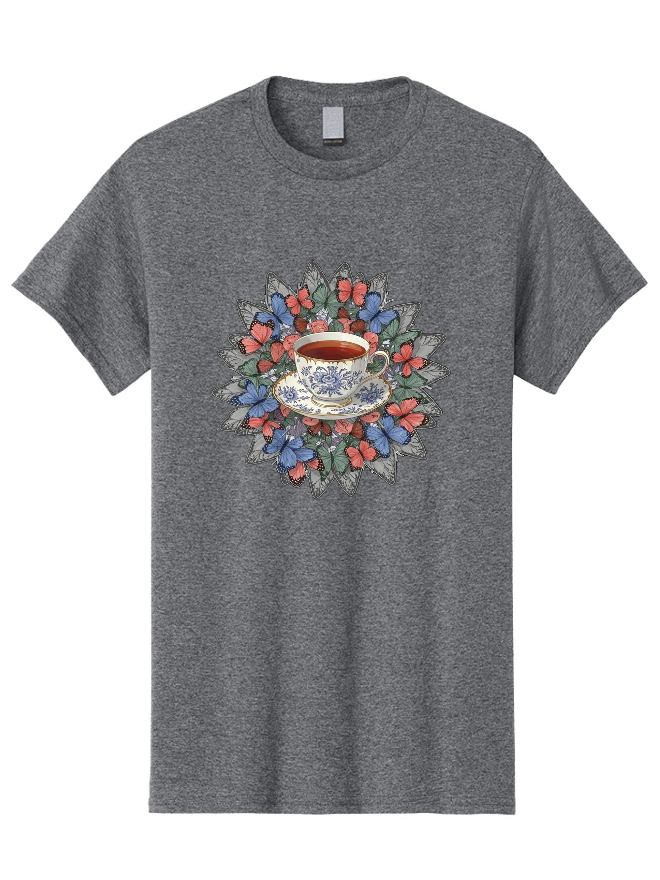 Tea-Cup-With-Butterflies Men'S Graphic Tee, 100% Cotton, Comfortable Casual Summer Wear, Machine Washable, Vintage Camera, Old Camera, Antique Camera, Black Camera, Classic Photography, Photography Equipment, Nostalgic Device, Film Camera, Baf568 13