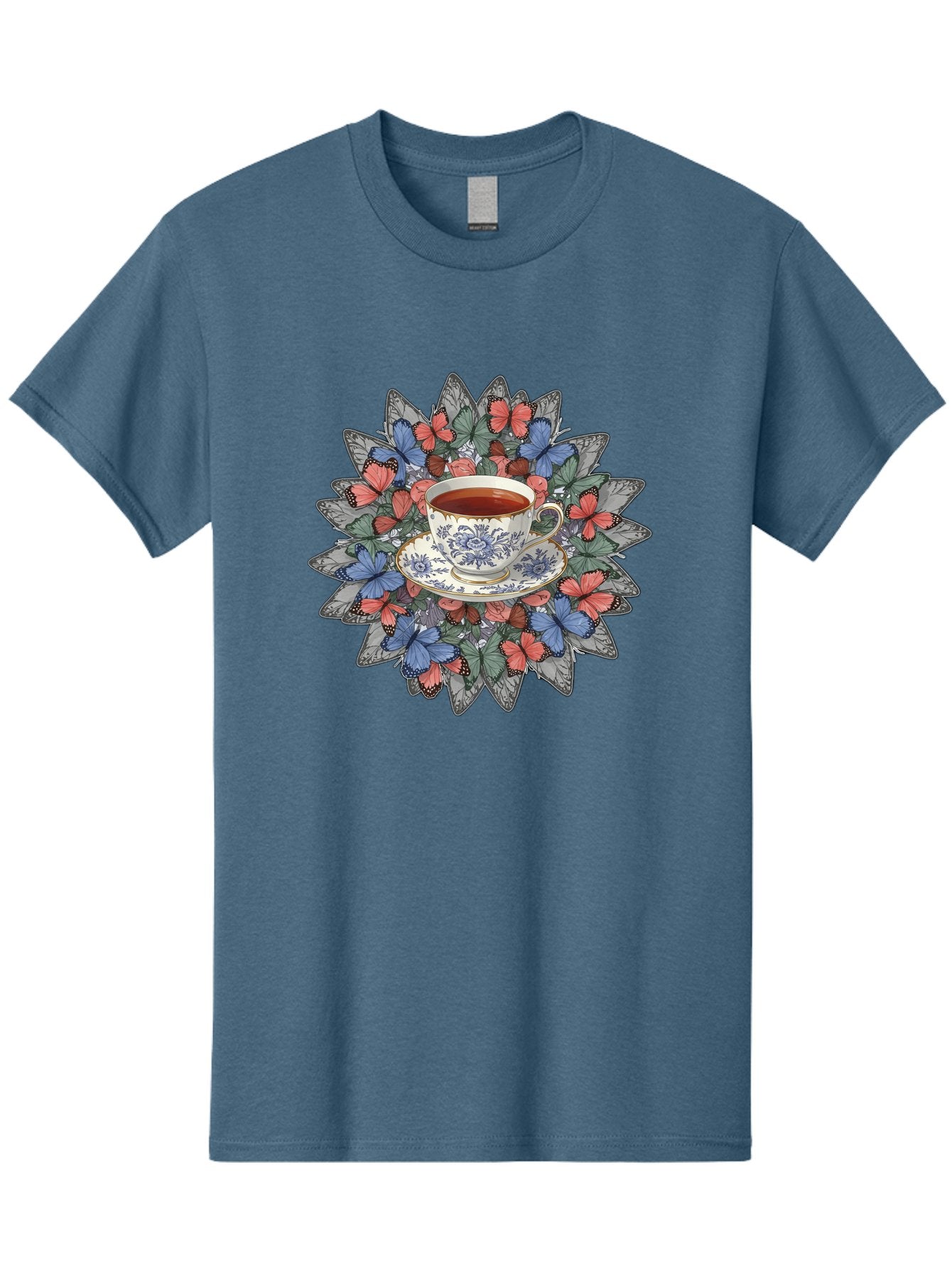 Tea-Cup-With-Butterflies Men'S Graphic Tee, 100% Cotton, Comfortable Casual Summer Wear, Machine Washable, Vintage Camera, Old Camera, Antique Camera, Black Camera, Classic Photography, Photography Equipment, Nostalgic Device, Film Camera, Baf568 15