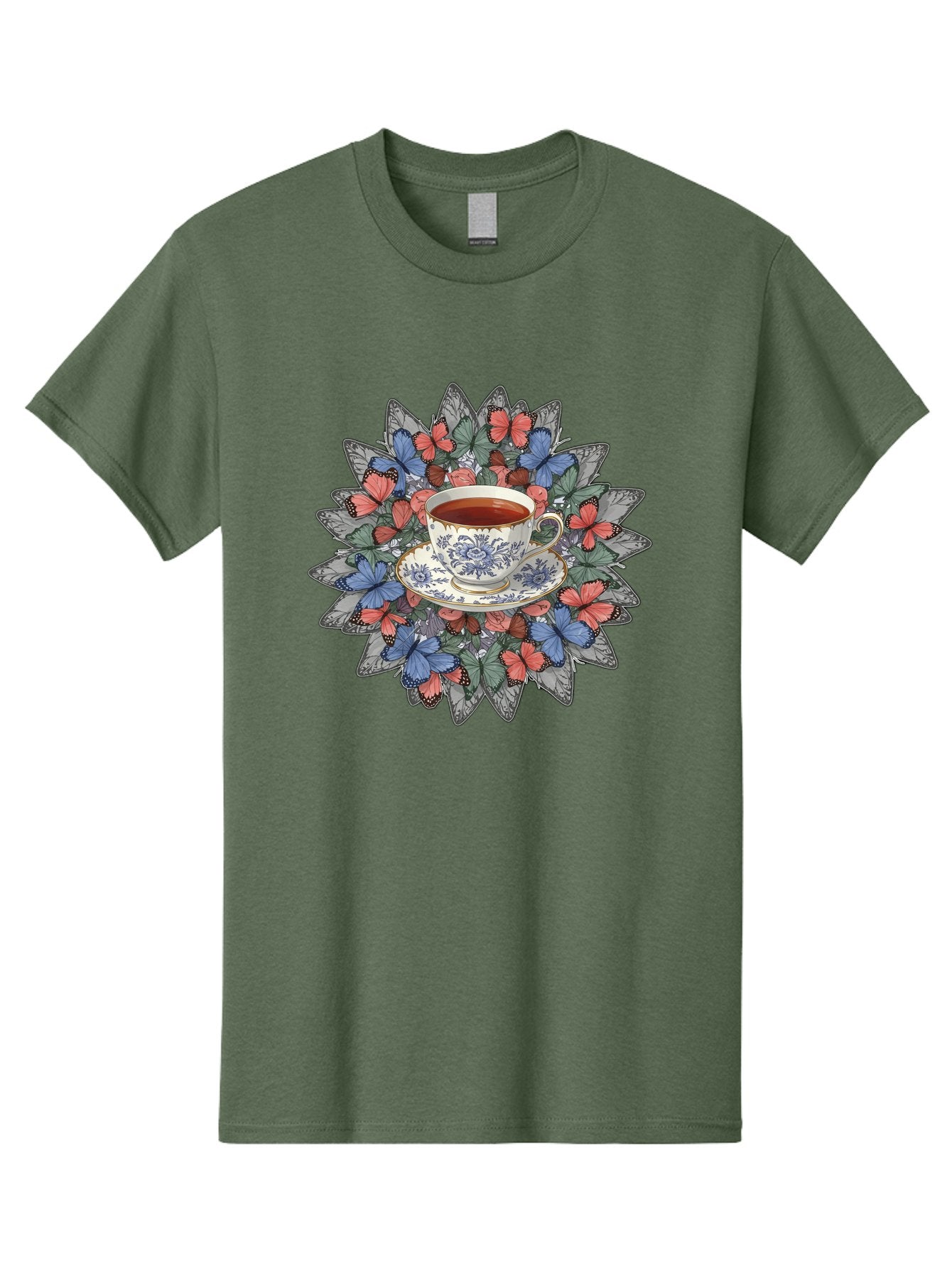 Tea-Cup-With-Butterflies Men'S Graphic Tee, 100% Cotton, Comfortable Casual Summer Wear, Machine Washable, Vintage Camera, Old Camera, Antique Camera, Black Camera, Classic Photography, Photography Equipment, Nostalgic Device, Film Camera, Baf568 4