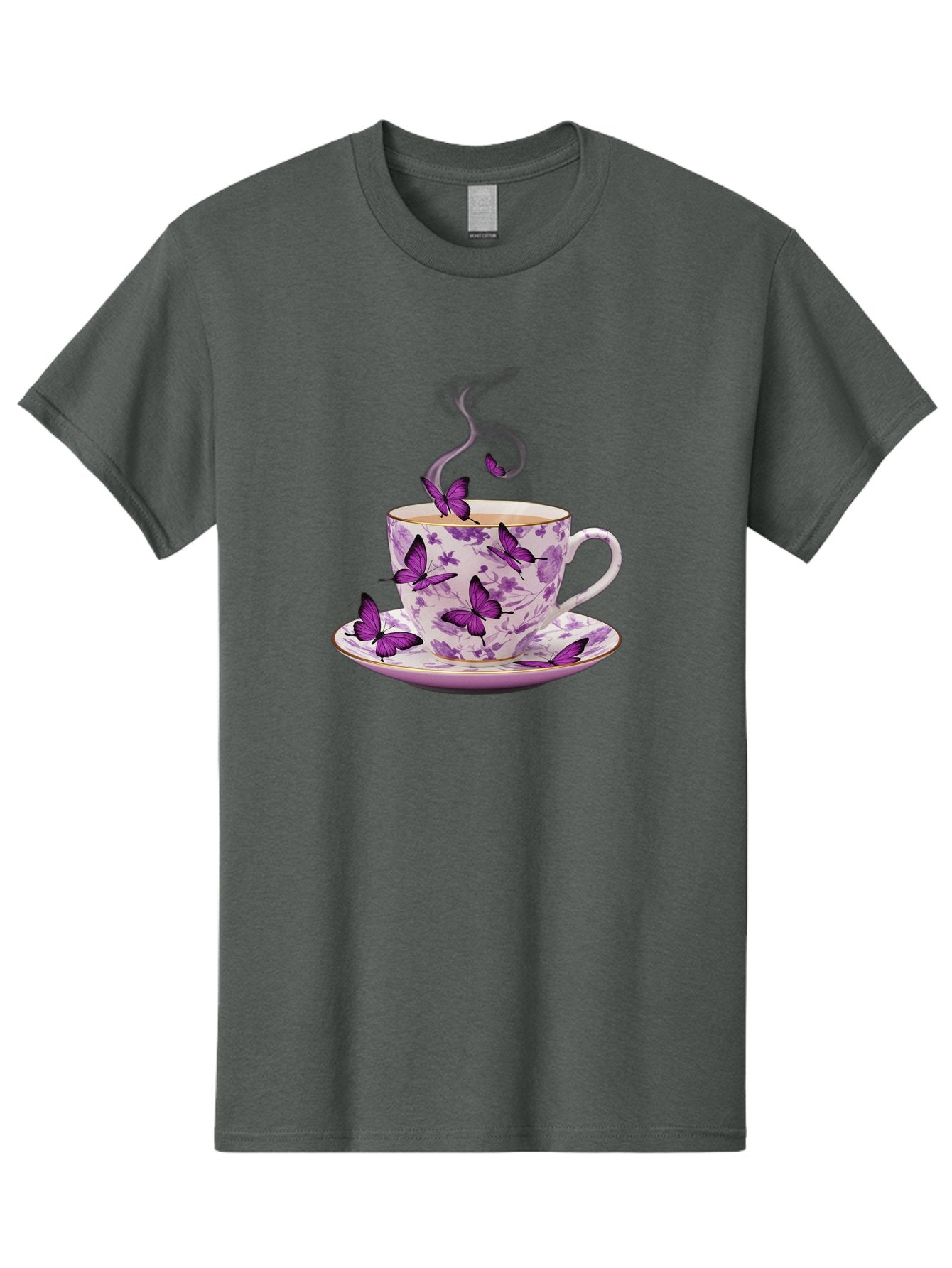 Tea-Cup-With-Purple-Butterflies Men'S Graphic Tee, 100% Cotton, Comfortable Casual Summer Wear, Machine Washable, Vintage Camera, Old Camera, Antique Camera, Black Camera, Classic Photography, Photography Equipment, Nostalgic Device, Baf569 9
