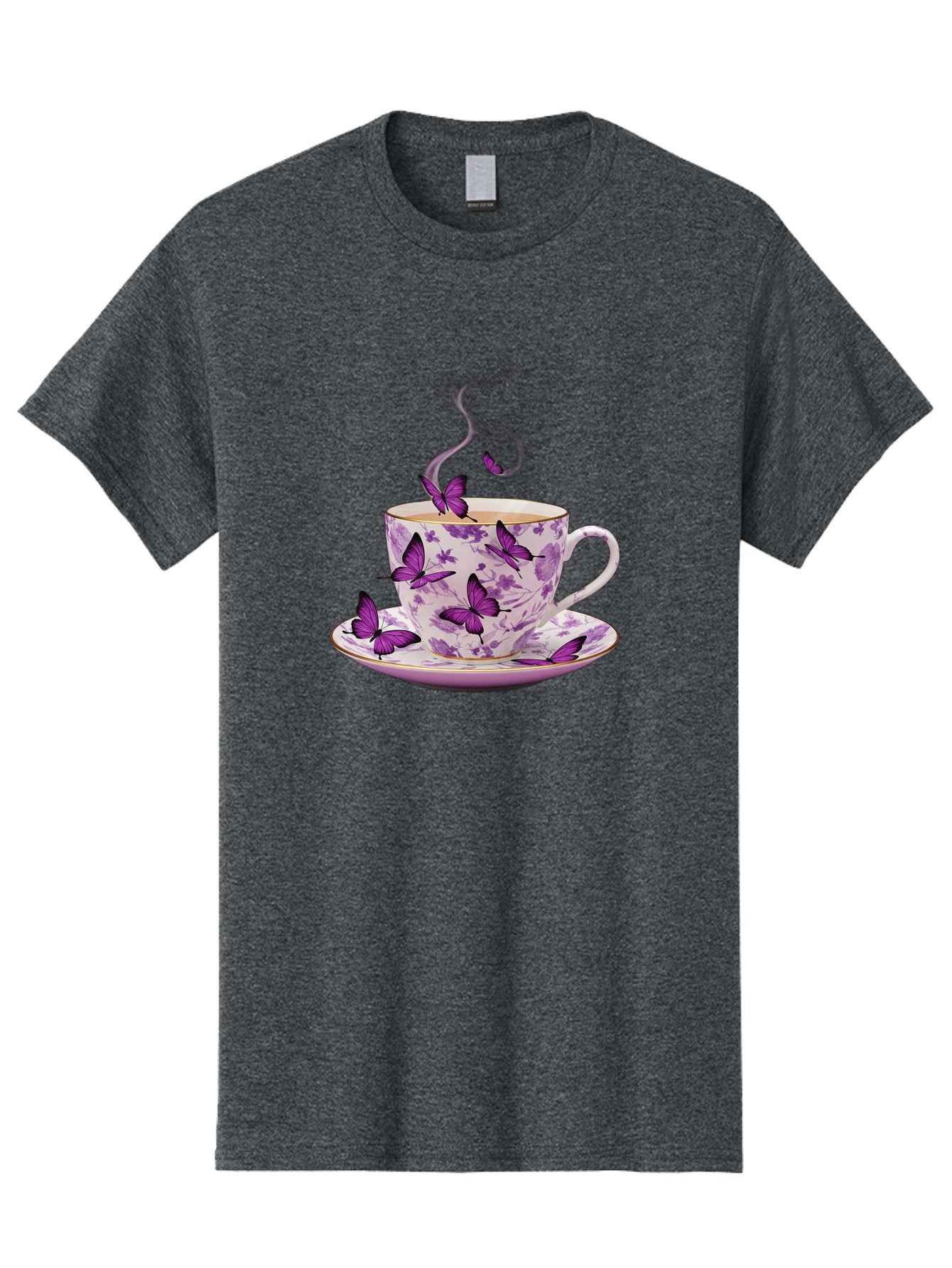 Tea-Cup-With-Purple-Butterflies Men'S Graphic Tee, 100% Cotton, Comfortable Casual Summer Wear, Machine Washable, Vintage Camera, Old Camera, Antique Camera, Black Camera, Classic Photography, Photography Equipment, Nostalgic Device, Baf569 11
