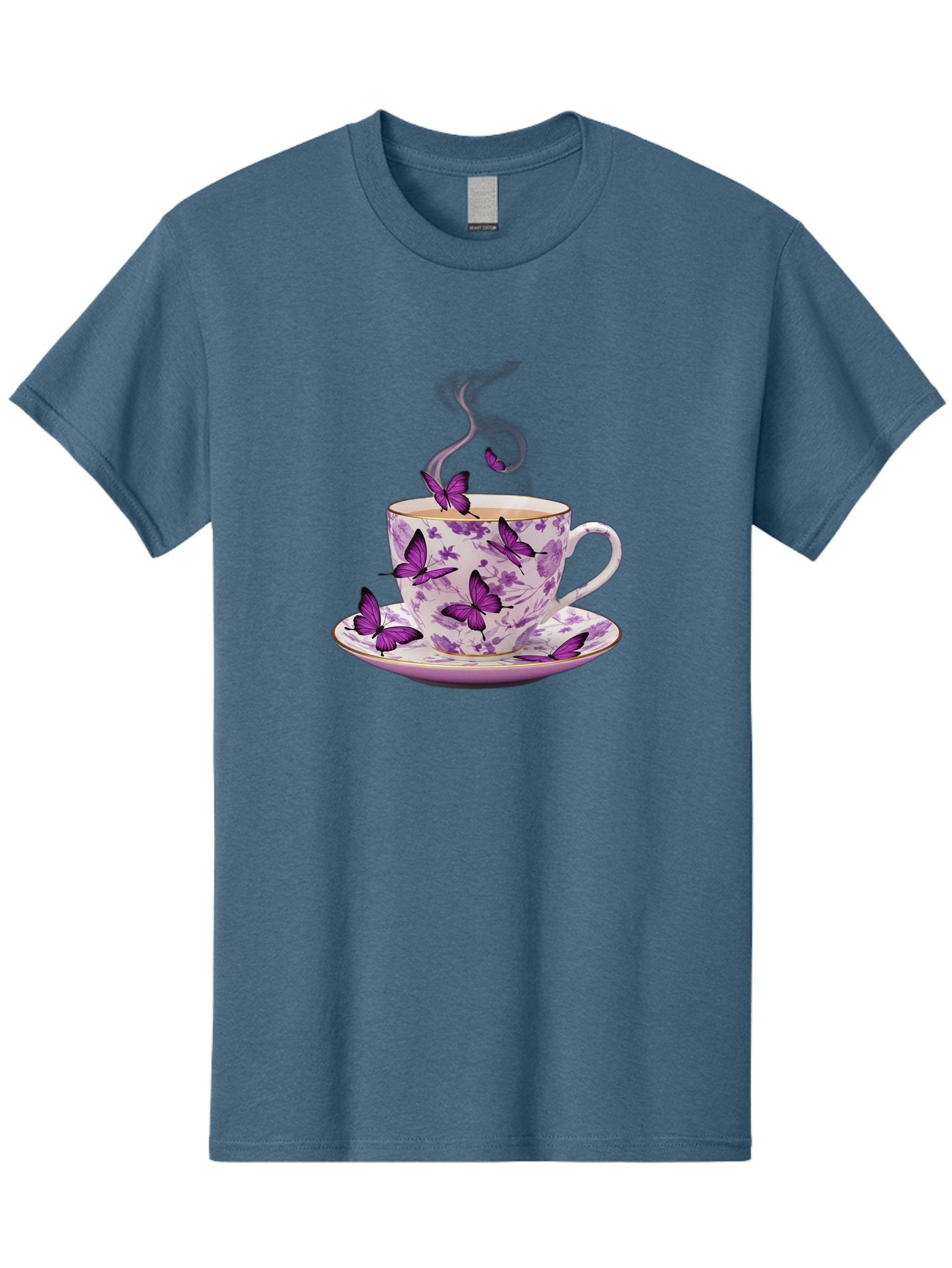 Tea-Cup-With-Purple-Butterflies Men'S Graphic Tee, 100% Cotton, Comfortable Casual Summer Wear, Machine Washable, Vintage Camera, Old Camera, Antique Camera, Black Camera, Classic Photography, Photography Equipment, Nostalgic Device, Baf569 6