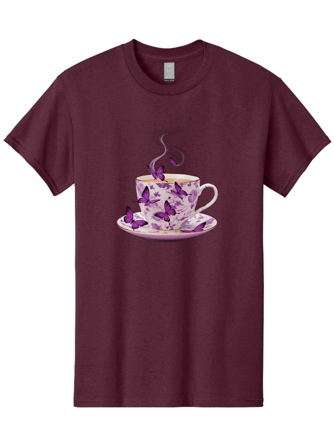 Tea-Cup-With-Purple-Butterflies Men'S Graphic Tee, 100% Cotton, Comfortable Casual Summer Wear, Machine Washable, Vintage Camera, Old Camera, Antique Camera, Black Camera, Classic Photography, Photography Equipment, Nostalgic Device, Baf569 14