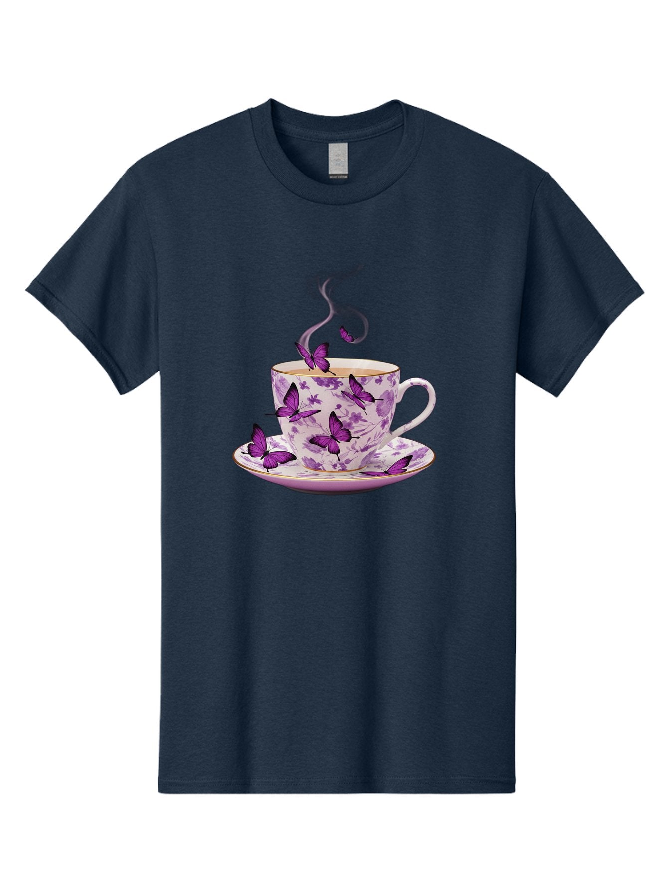 Tea-Cup-With-Purple-Butterflies Men'S Graphic Tee, 100% Cotton, Comfortable Casual Summer Wear, Machine Washable, Vintage Camera, Old Camera, Antique Camera, Black Camera, Classic Photography, Photography Equipment, Nostalgic Device, Baf569 7