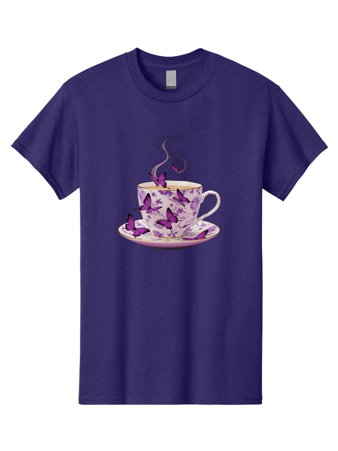 Tea-Cup-With-Purple-Butterflies Men'S Graphic Tee, 100% Cotton, Comfortable Casual Summer Wear, Machine Washable, Vintage Camera, Old Camera, Antique Camera, Black Camera, Classic Photography, Photography Equipment, Nostalgic Device, Baf569 5