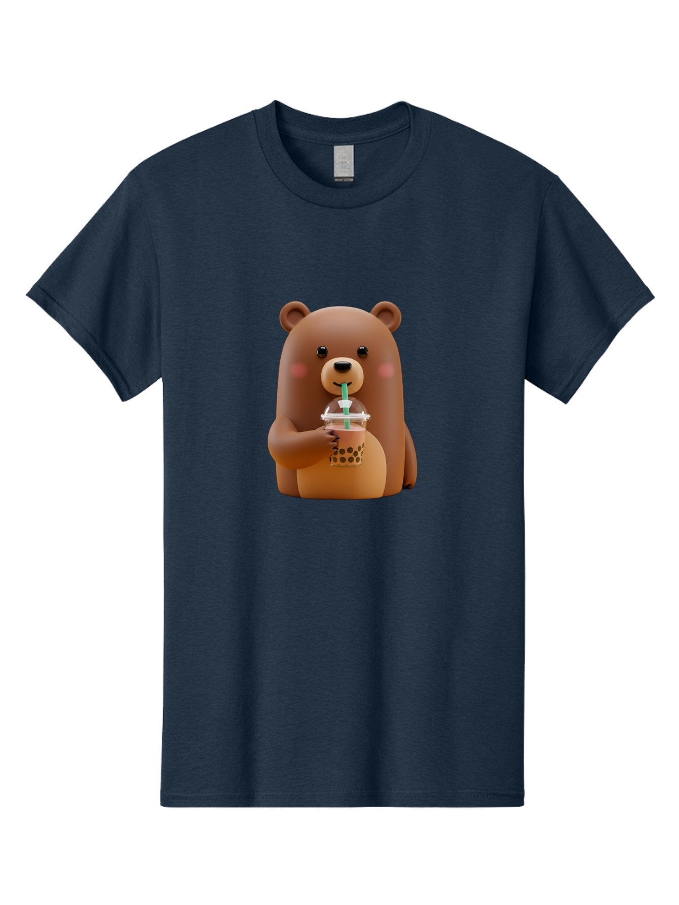 Teddy-Drinking-Boba-1 Men'S Graphic Tee, 100% Cotton, Comfortable Casual Summer Wear, Machine Washable, Vintage Camera, Old Camera, Antique Camera, Black Camera, Classic Photography, Photography Equipment, Nostalgic Device, Film Camera, Baf578 15