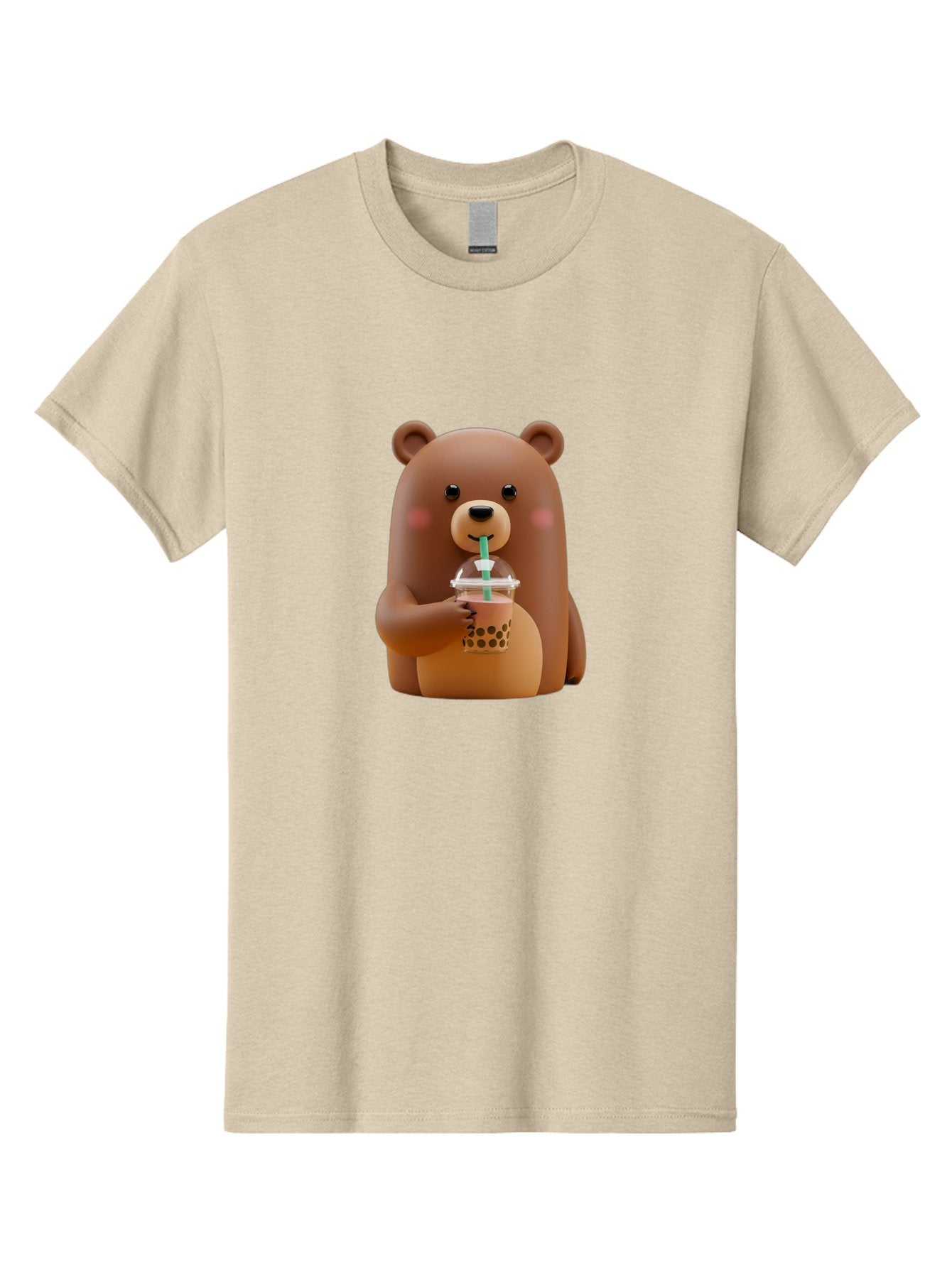 Teddy-Drinking-Boba-1 Men'S Graphic Tee, 100% Cotton, Comfortable Casual Summer Wear, Machine Washable, Vintage Camera, Old Camera, Antique Camera, Black Camera, Classic Photography, Photography Equipment, Nostalgic Device, Film Camera, Baf578