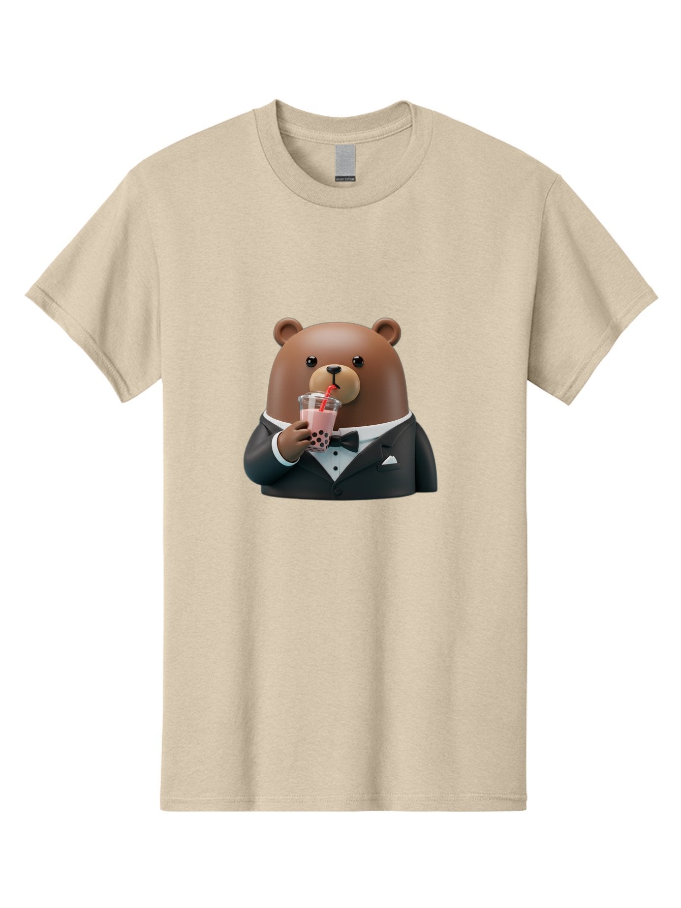 Teddy-Drinking-Boba-4 Men'S Graphic Tee, 100% Cotton, Comfortable Casual Summer Wear, Machine Washable, Vintage Camera, Old Camera, Antique Camera, Black Camera, Classic Photography, Photography Equipment, Nostalgic Device, Film Camera, Baf581 4