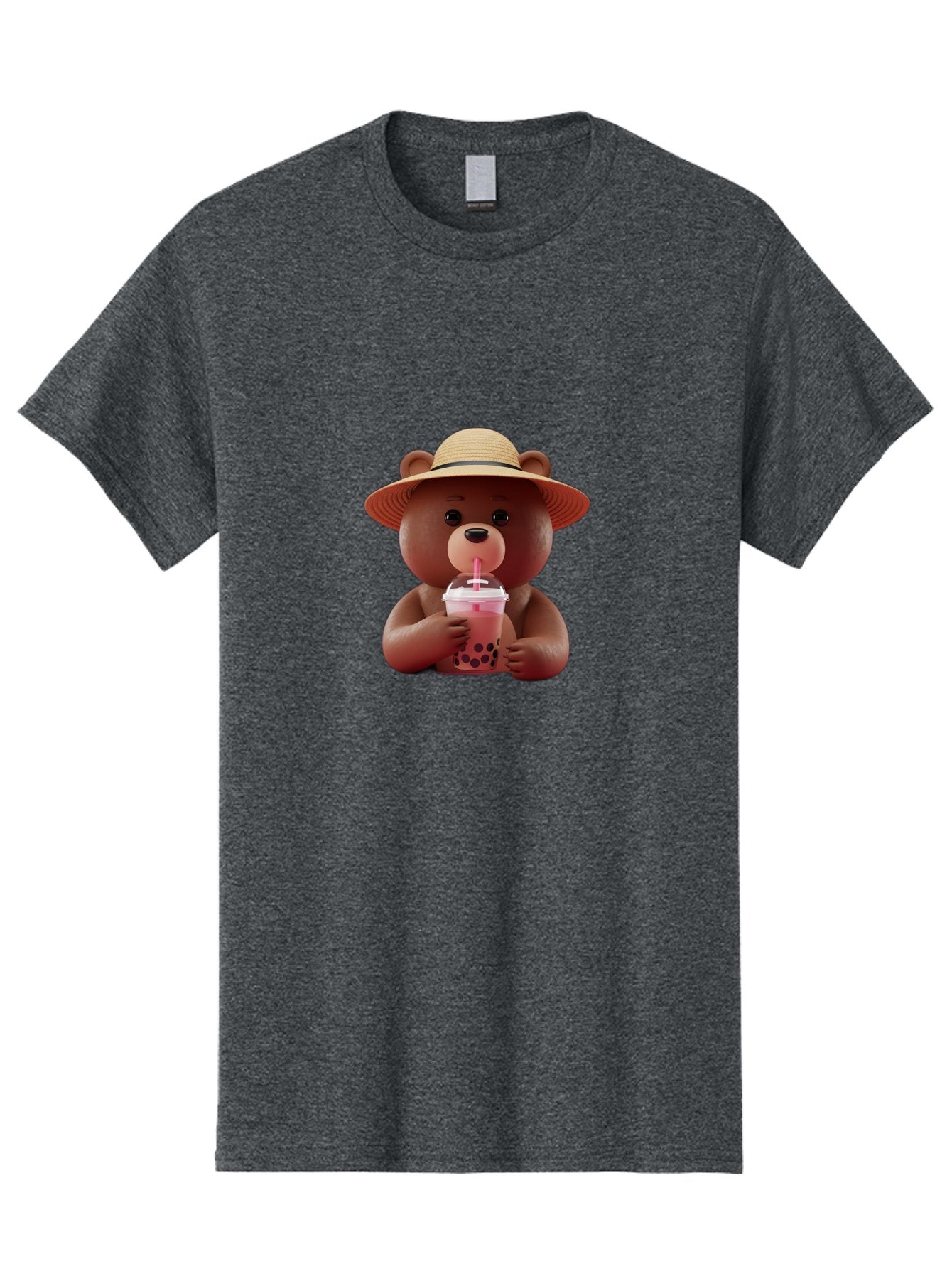 Teddy-Drinking-Boba-Tea Men'S Graphic Tee, 100% Cotton, Comfortable Casual Summer Wear, Machine Washable, Vintage Camera, Old Camera, Antique Camera, Black Camera, Classic Photography, Photography Equipment, Nostalgic Device, Film Camera, Baf582 12