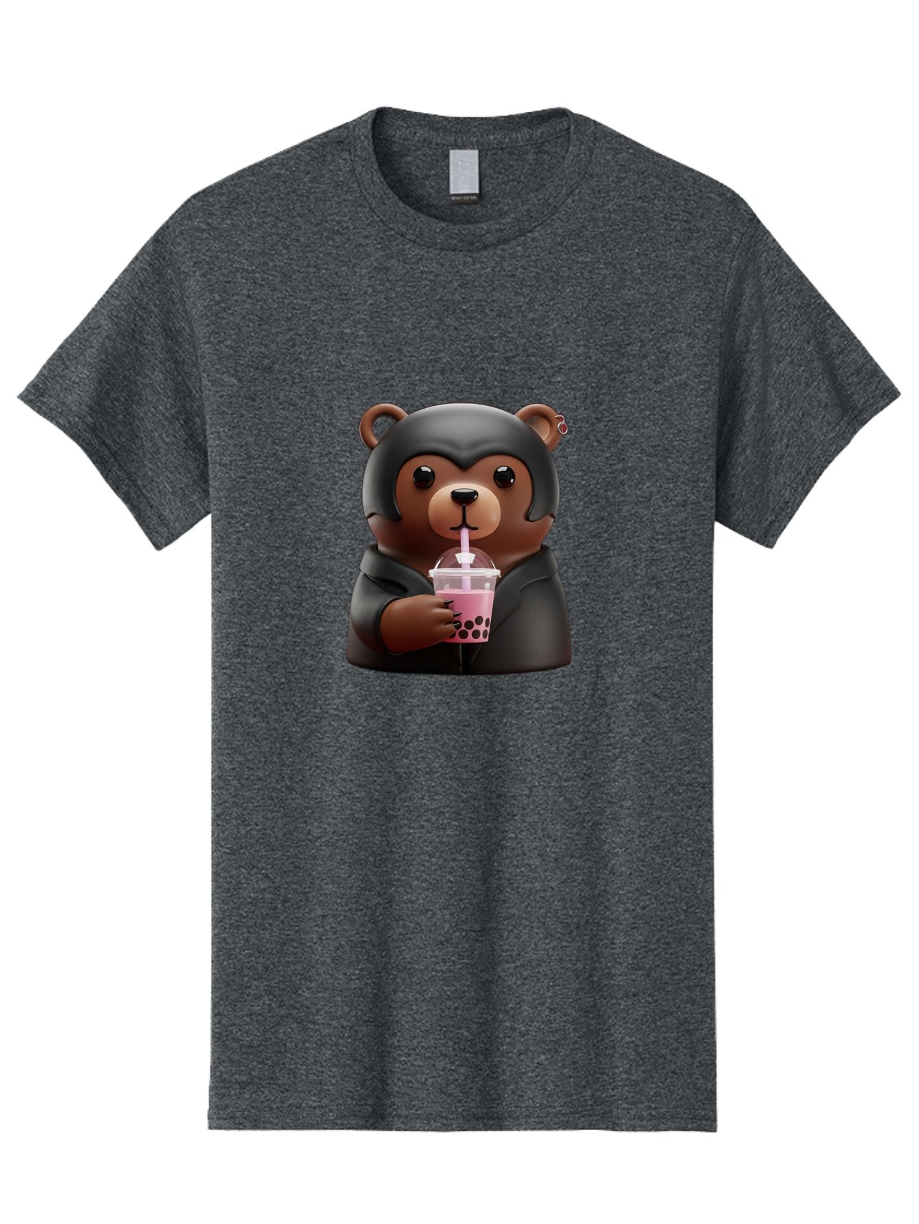 Teddy-Drinking-Bubble-Tea Men'S Graphic Tee, 100% Cotton, Comfortable Casual Summer Wear, Machine Washable, Vintage Camera, Old Camera, Antique Camera, Black Camera, Classic Photography, Photography Equipment, Nostalgic Device, Film Camera, Baf584 5