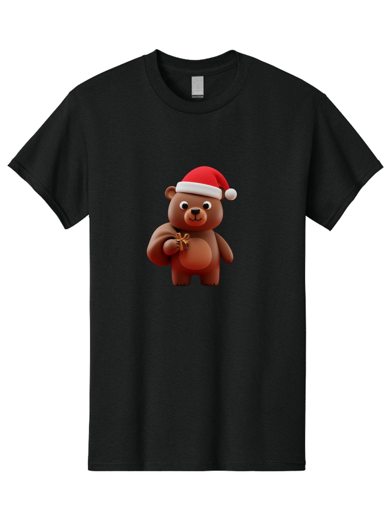 Teddy-In-Santa-Hat-1 Men'S Graphic Tee, 100% Cotton, Comfortable Casual Summer Wear, Machine Washable, Vintage Camera, Old Camera, Antique Camera, Black Camera, Classic Photography, Photography Equipment, Nostalgic Device, Film Camera, Baf585