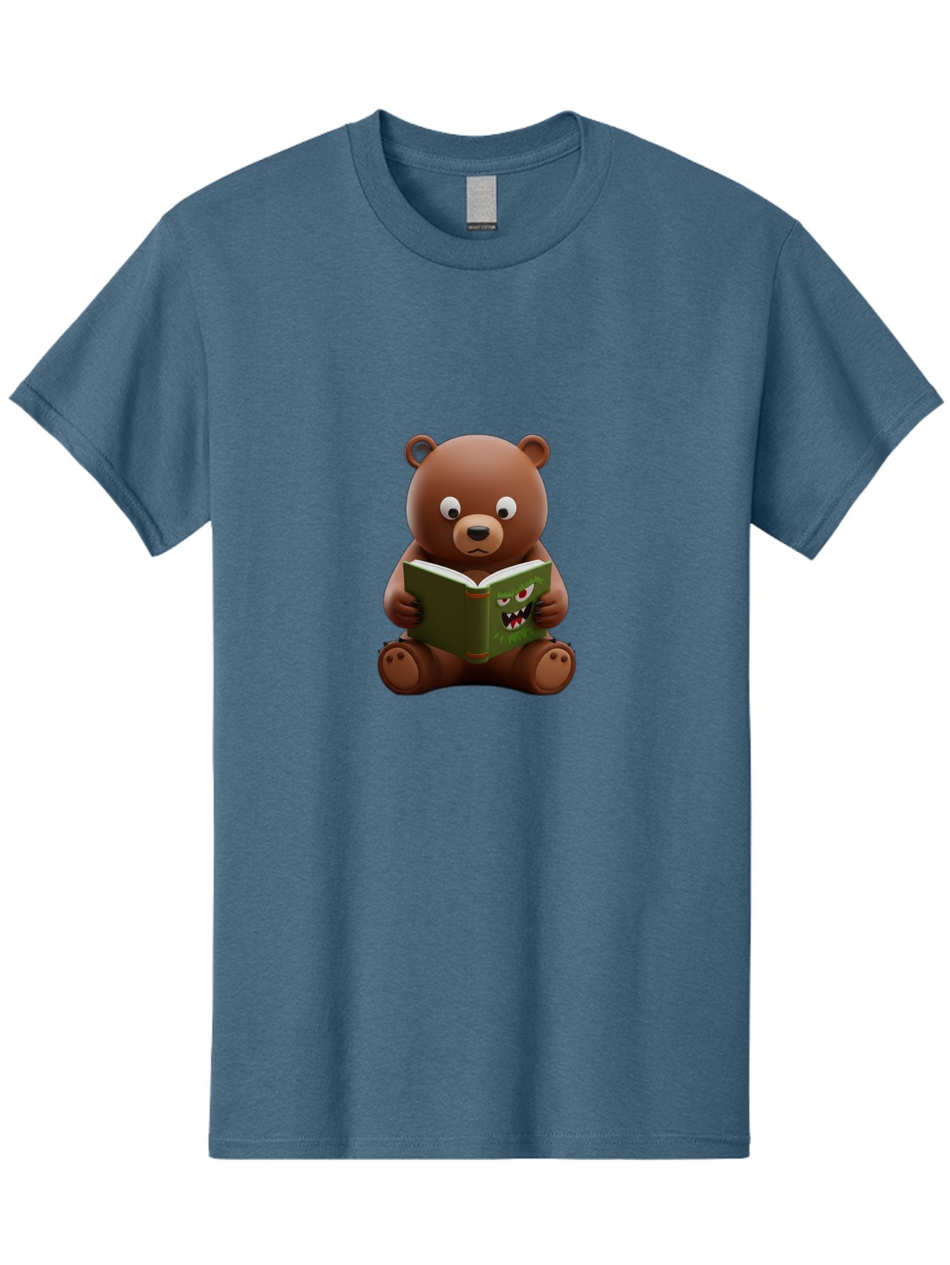 Teddy-Reading-Monster-Book Men'S Graphic Tee, 100% Cotton, Comfortable Casual Summer Wear, Machine Washable, Vintage Camera, Old Camera, Antique Camera, Black Camera, Classic Photography, Photography Equipment, Nostalgic Device, Film Camera, Baf587