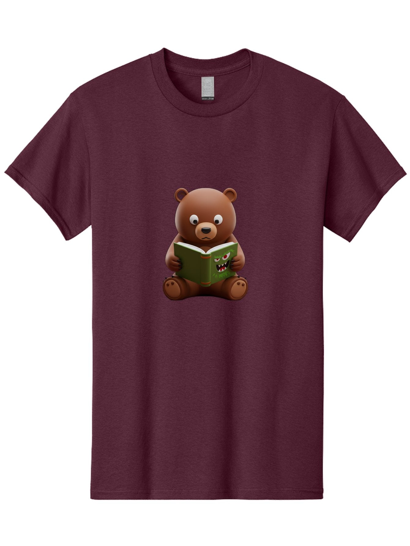 Teddy-Reading-Monster-Book Men'S Graphic Tee, 100% Cotton, Comfortable Casual Summer Wear, Machine Washable, Vintage Camera, Old Camera, Antique Camera, Black Camera, Classic Photography, Photography Equipment, Nostalgic Device, Film Camera, Baf587 15