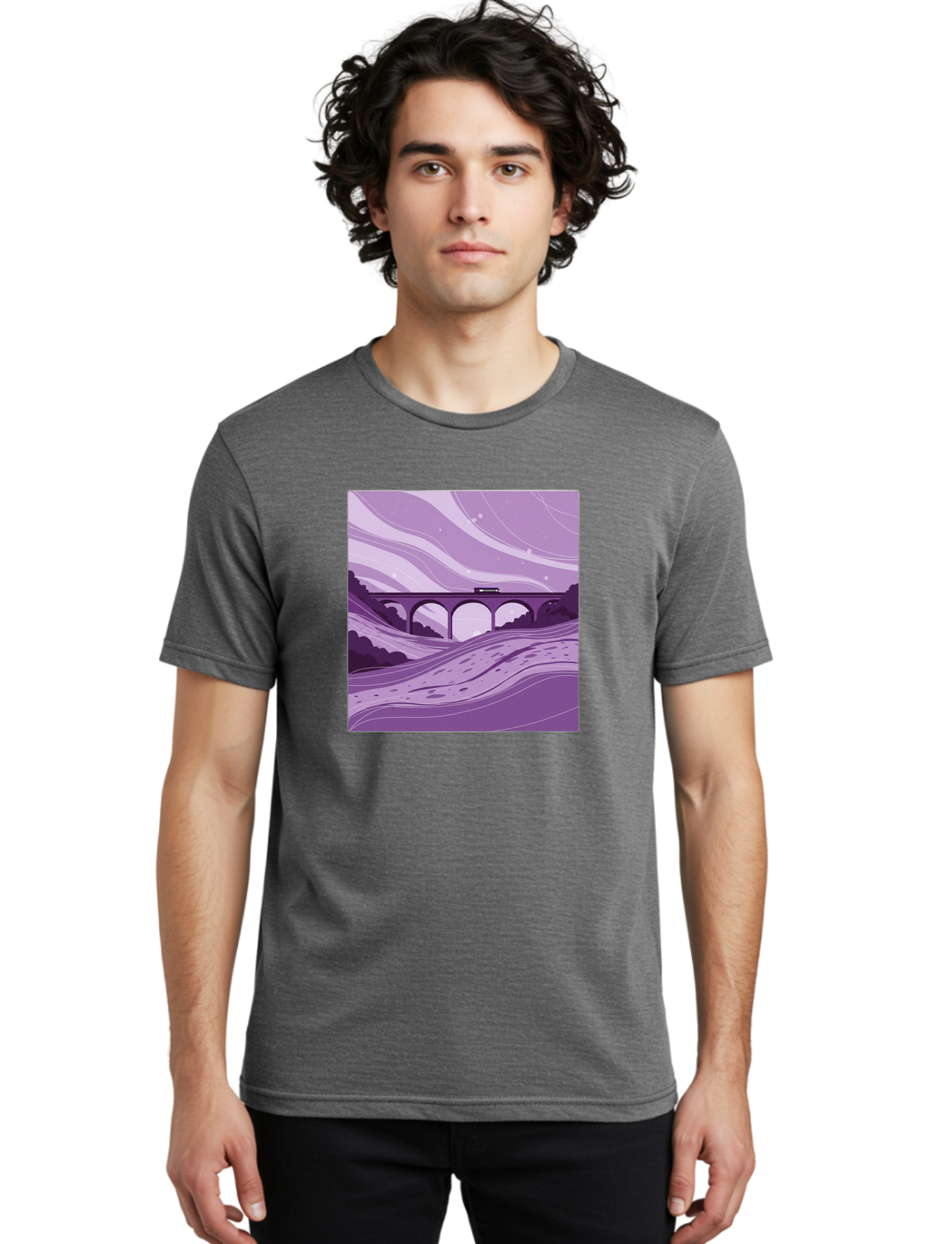 Train-On-Bridge Men'S Graphic Tee, 100% Cotton, Comfortable Casual Summer Wear, Machine Washable, Vintage Camera, Old Camera, Antique Camera, Black Camera, Classic Photography, Photography Equipment, Nostalgic Device, Film Camera, Camera Art Baf599 17