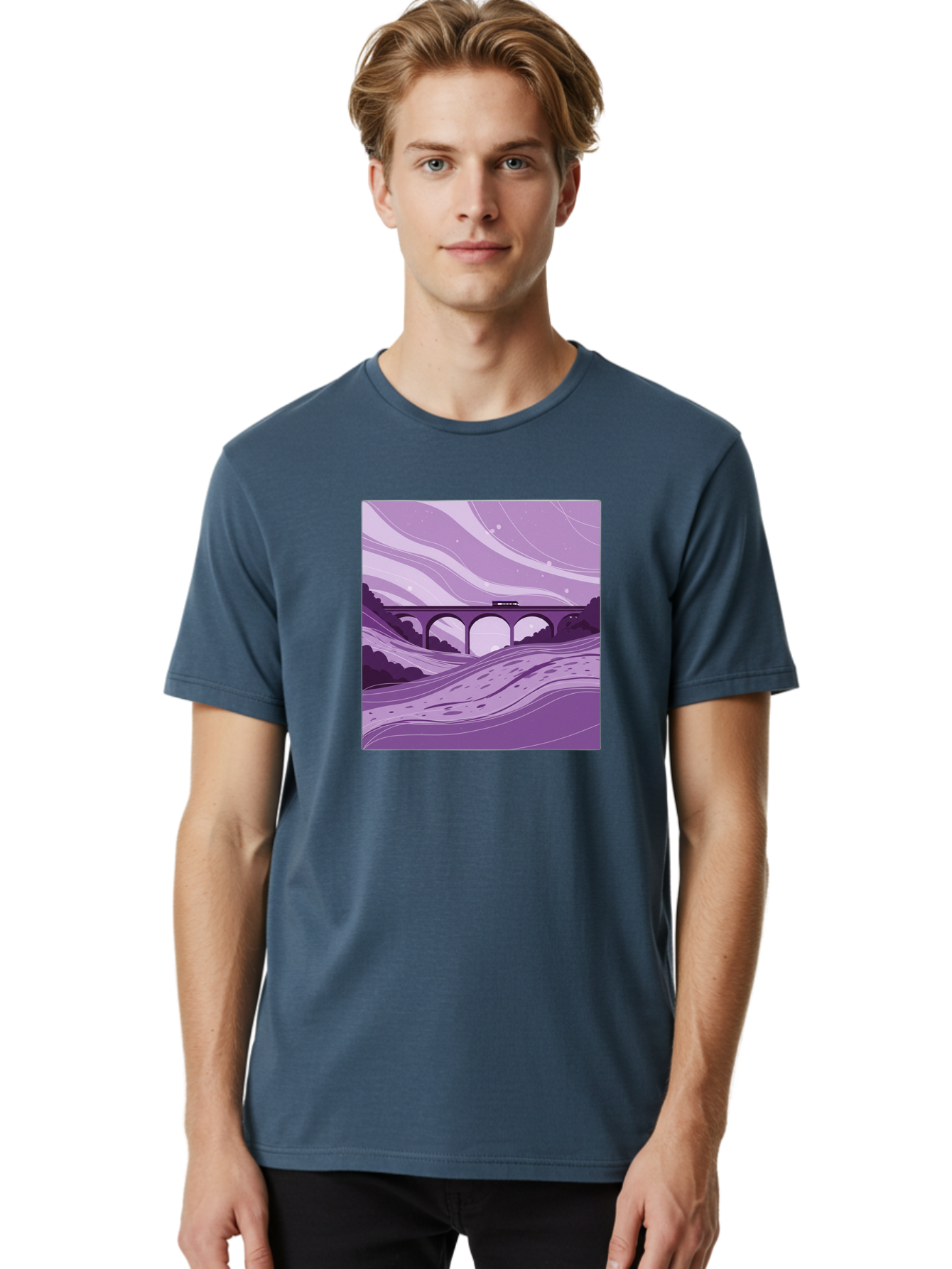 Train-On-Bridge Men'S Graphic Tee, 100% Cotton, Comfortable Casual Summer Wear, Machine Washable, Vintage Camera, Old Camera, Antique Camera, Black Camera, Classic Photography, Photography Equipment, Nostalgic Device, Film Camera, Camera Art Baf599 20