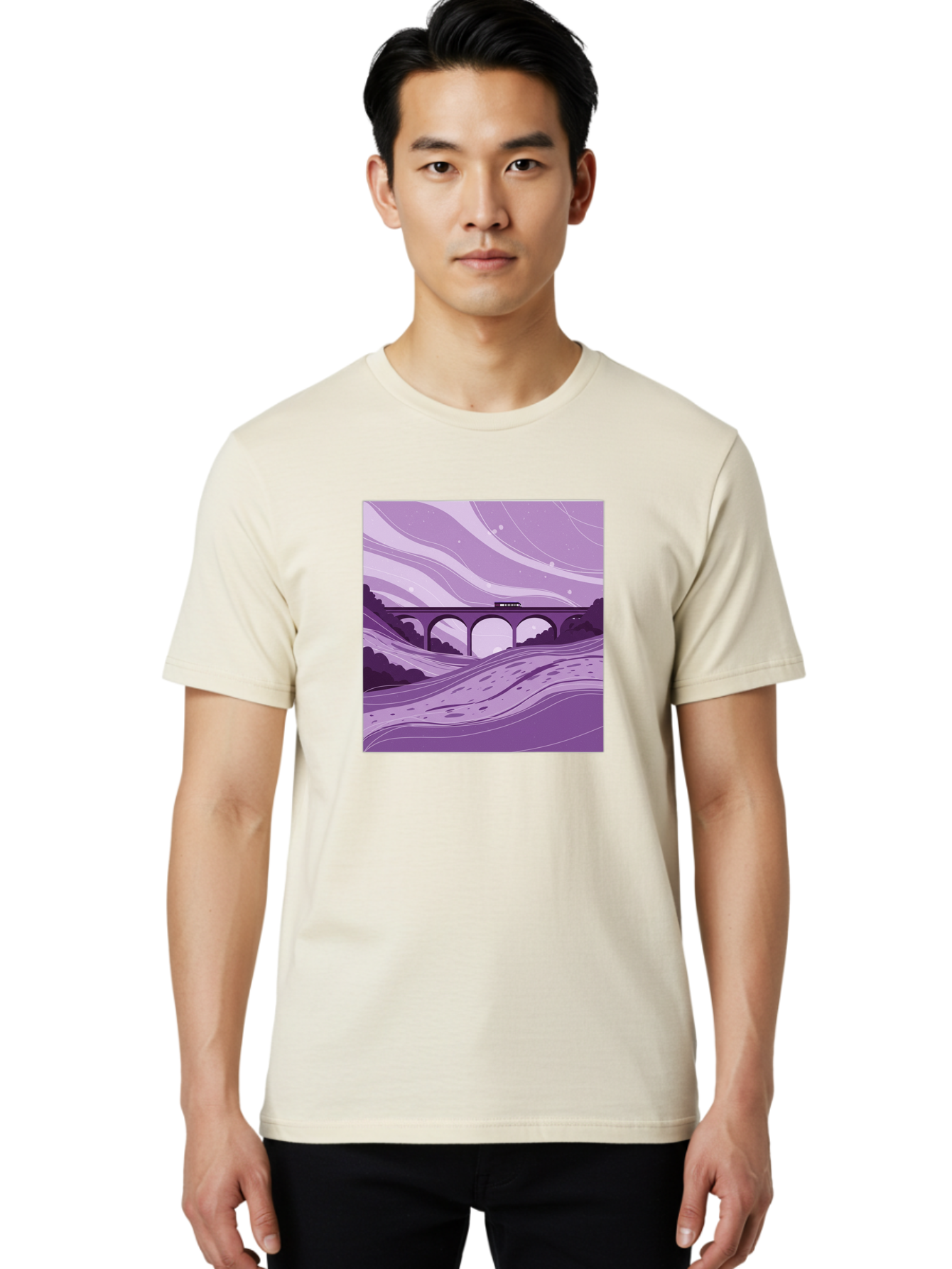 Train-On-Bridge Men'S Graphic Tee, 100% Cotton, Comfortable Casual Summer Wear, Machine Washable, Vintage Camera, Old Camera, Antique Camera, Black Camera, Classic Photography, Photography Equipment, Nostalgic Device, Film Camera, Camera Art Baf599 26