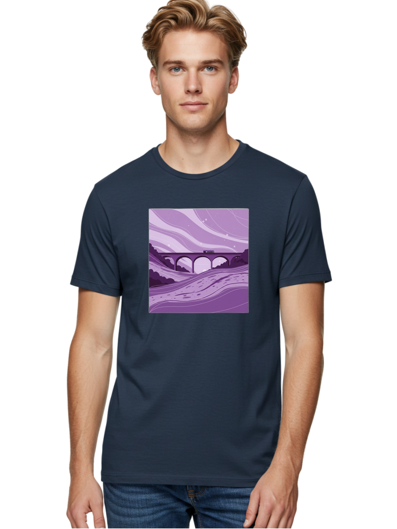 Train-On-Bridge Men'S Graphic Tee, 100% Cotton, Comfortable Casual Summer Wear, Machine Washable, Vintage Camera, Old Camera, Antique Camera, Black Camera, Classic Photography, Photography Equipment, Nostalgic Device, Film Camera, Camera Art Baf599 24