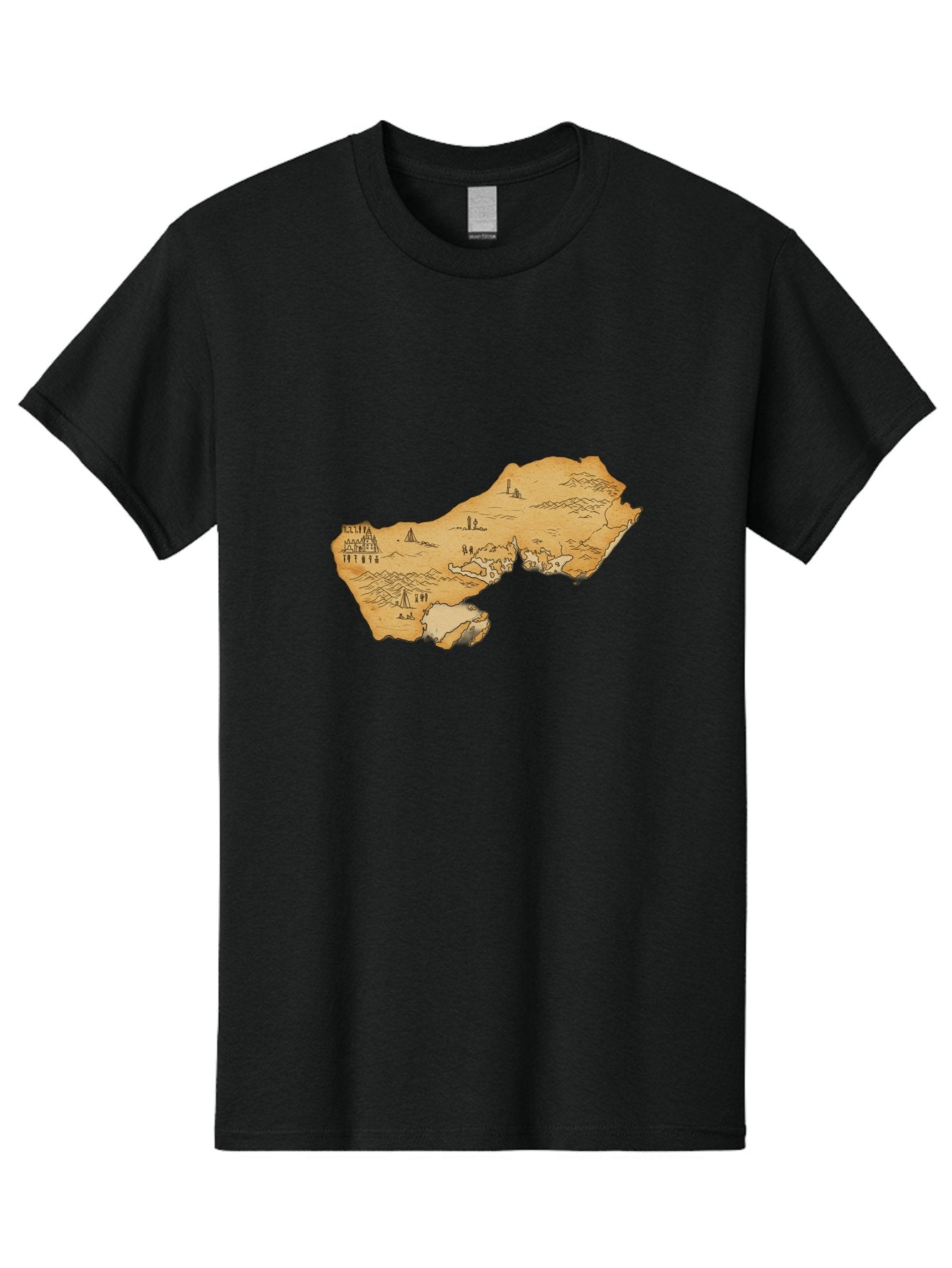 Treasure-Map-1 Men'S Graphic Tee, 100% Cotton, Comfortable Casual Summer Wear, Machine Washable, Vintage Camera, Old Camera, Antique Camera, Black Camera, Classic Photography, Photography Equipment, Nostalgic Device, Film Camera, Camera Art Baf601 4