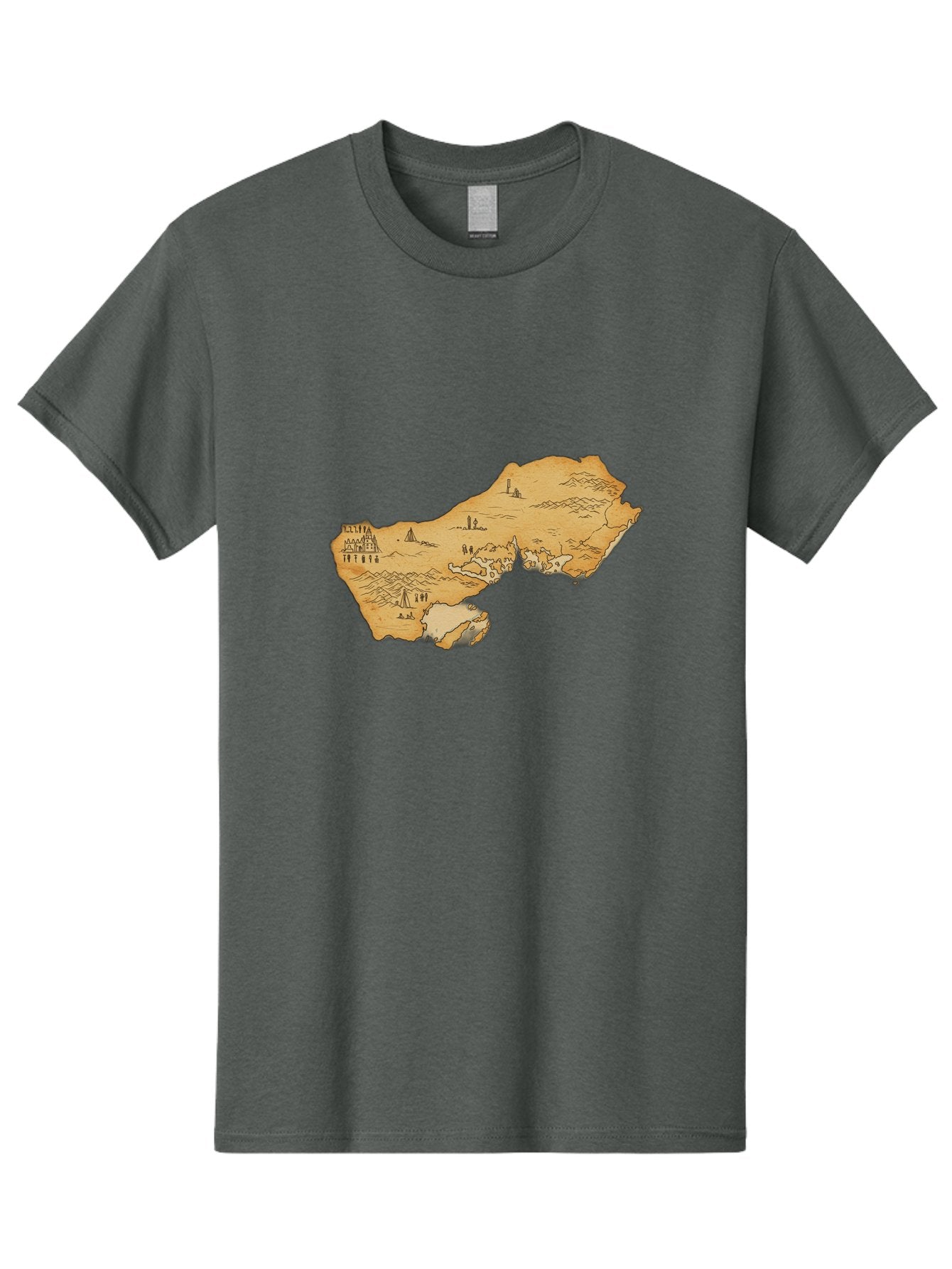 Treasure-Map-1 Men'S Graphic Tee, 100% Cotton, Comfortable Casual Summer Wear, Machine Washable, Vintage Camera, Old Camera, Antique Camera, Black Camera, Classic Photography, Photography Equipment, Nostalgic Device, Film Camera, Camera Art Baf601 6