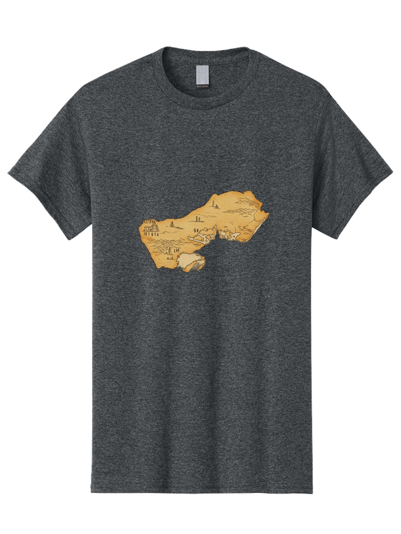 Treasure-Map-1 Men'S Graphic Tee, 100% Cotton, Comfortable Casual Summer Wear, Machine Washable, Vintage Camera, Old Camera, Antique Camera, Black Camera, Classic Photography, Photography Equipment, Nostalgic Device, Film Camera, Camera Art Baf601 8