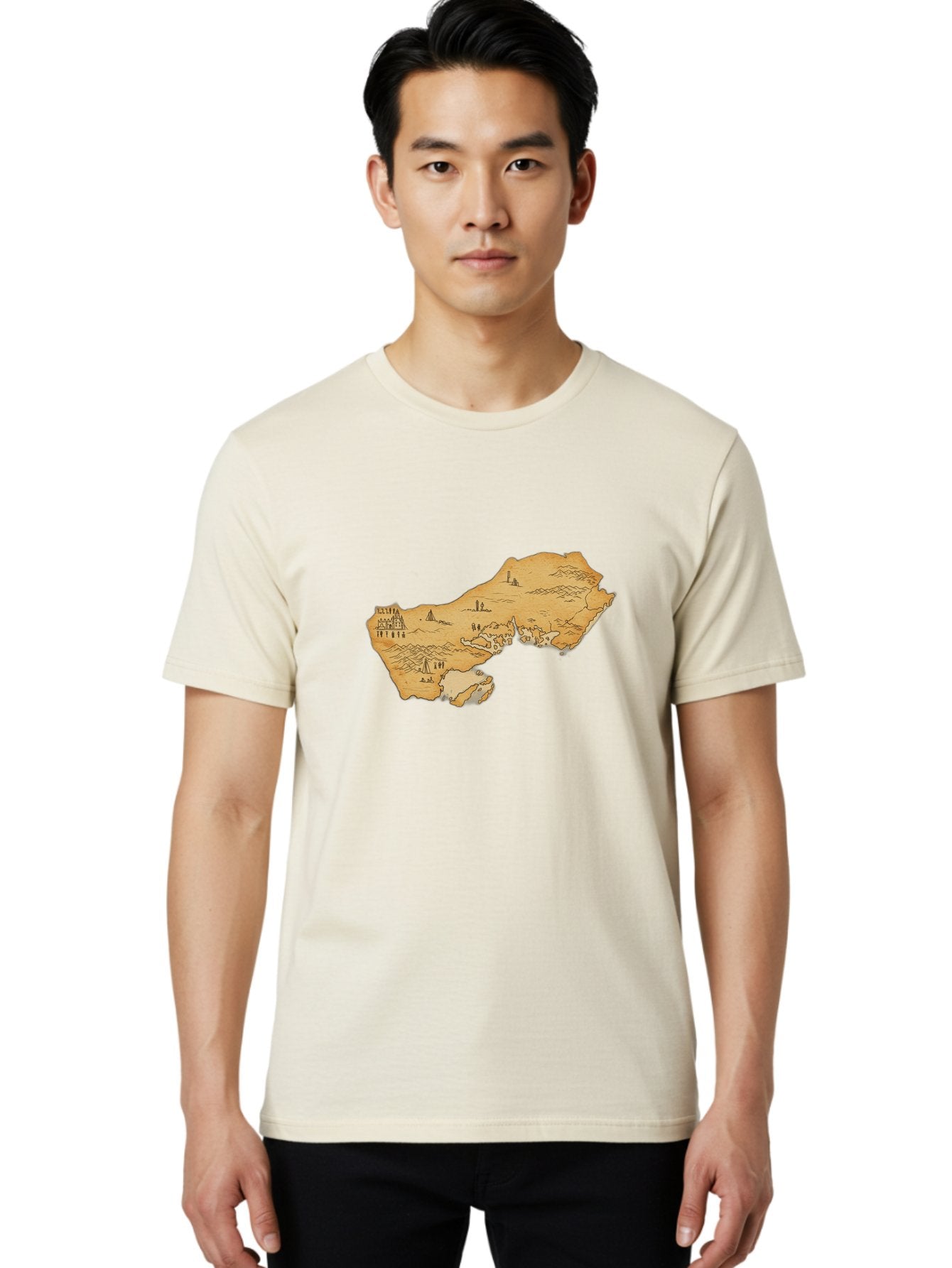 Treasure-Map-1 Men'S Graphic Tee, 100% Cotton, Comfortable Casual Summer Wear, Machine Washable, Vintage Camera, Old Camera, Antique Camera, Black Camera, Classic Photography, Photography Equipment, Nostalgic Device, Film Camera, Camera Art Baf601 29