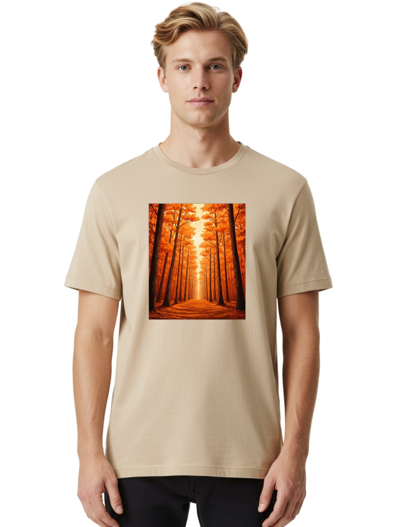 Tree-Lined-Pathway Men'S Graphic Tee, 100% Cotton, Comfortable Casual Summer Wear, Machine Washable, Vintage Camera, Old Camera, Antique Camera, Black Camera, Classic Photography, Photography Equipment, Nostalgic Device, Film Camera, Baf603 24