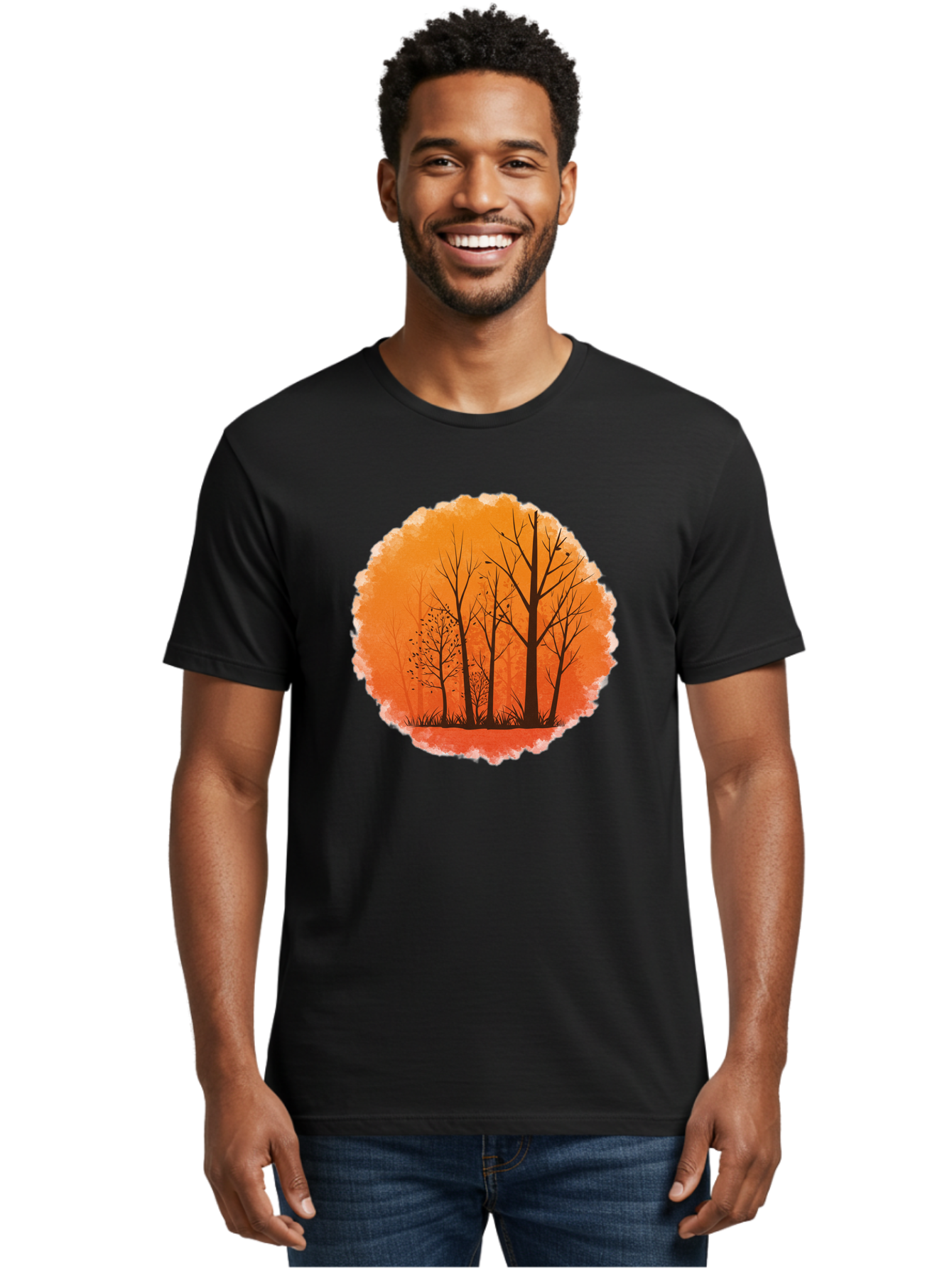 Trees-Silhouette Men'S Graphic Tee, 100% Cotton, Comfortable Casual Summer Wear, Machine Washable, Vintage Camera, Old Camera, Antique Camera, Black Camera, Classic Photography, Photography Equipment, Nostalgic Device, Film Camera, Camera Art Baf605 16