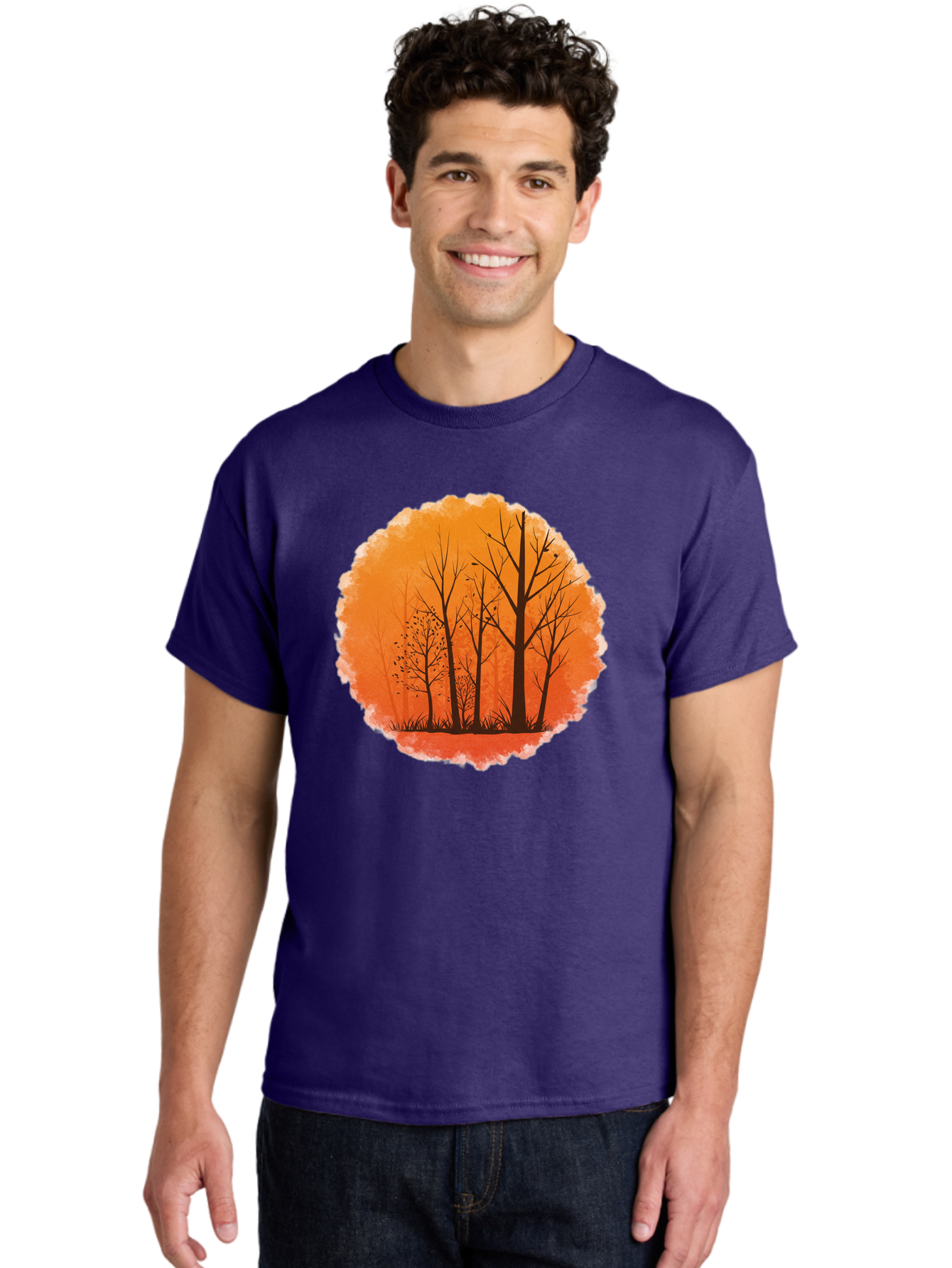 Trees-Silhouette Men'S Graphic Tee, 100% Cotton, Comfortable Casual Summer Wear, Machine Washable, Vintage Camera, Old Camera, Antique Camera, Black Camera, Classic Photography, Photography Equipment, Nostalgic Device, Film Camera, Camera Art Baf605 14