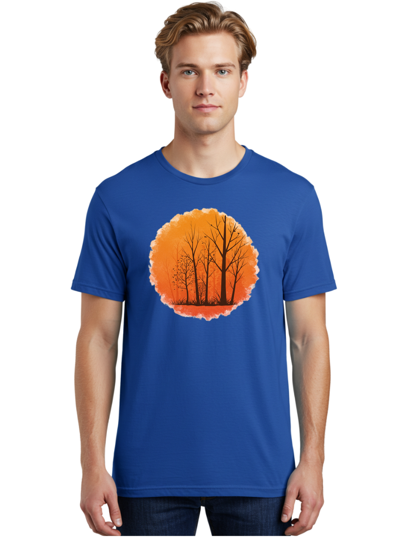 Trees-Silhouette Men'S Graphic Tee, 100% Cotton, Comfortable Casual Summer Wear, Machine Washable, Vintage Camera, Old Camera, Antique Camera, Black Camera, Classic Photography, Photography Equipment, Nostalgic Device, Film Camera, Camera Art Baf605 4
