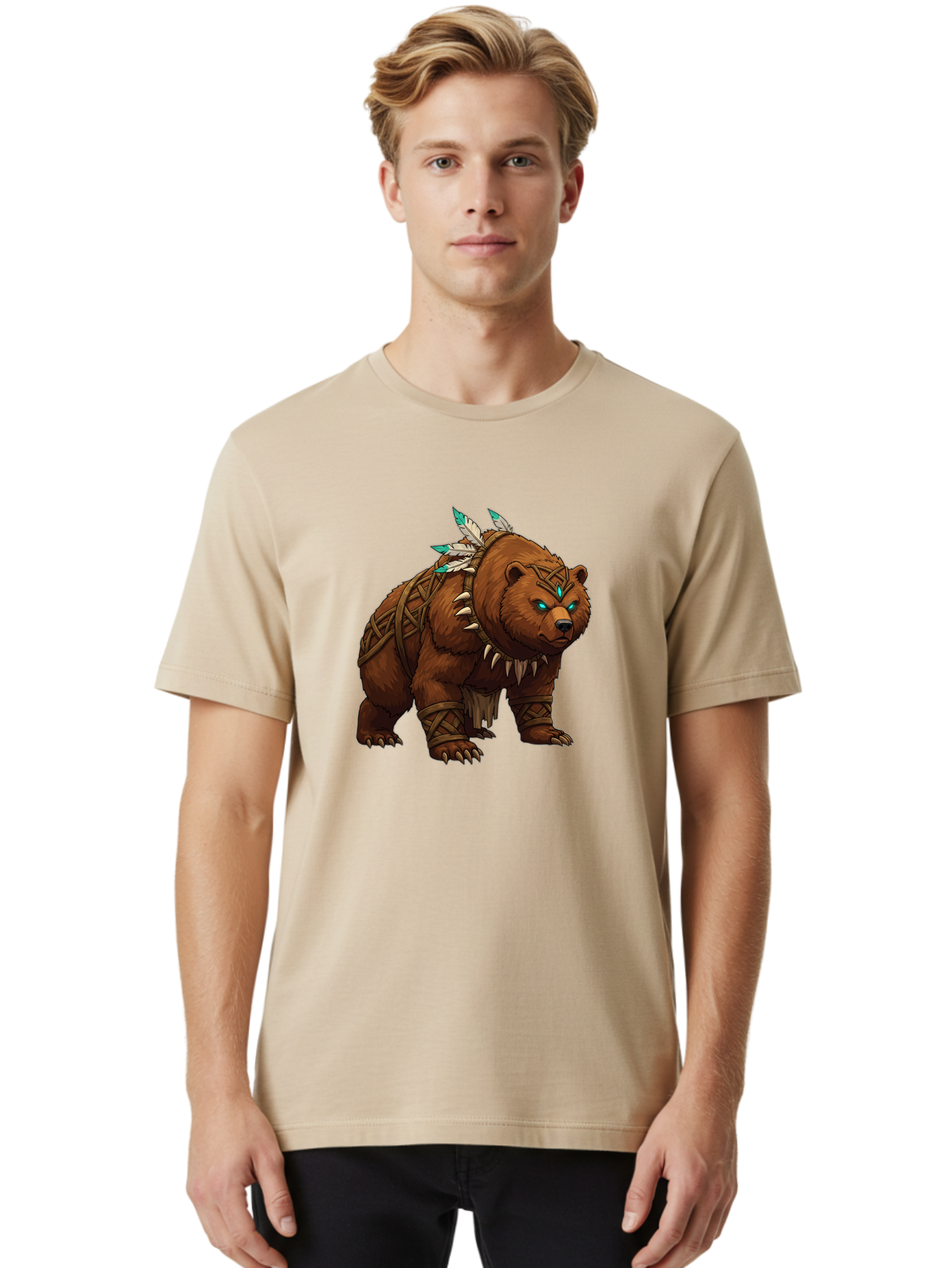Tribal-Bear Men'S Graphic Tee, 100% Cotton, Comfortable Casual Summer Wear, Machine Washable, Vintage Camera, Old Camera, Antique Camera, Black Camera, Classic Photography, Photography Equipment, Nostalgic Device, Film Camera, Camera Art Baf607 16