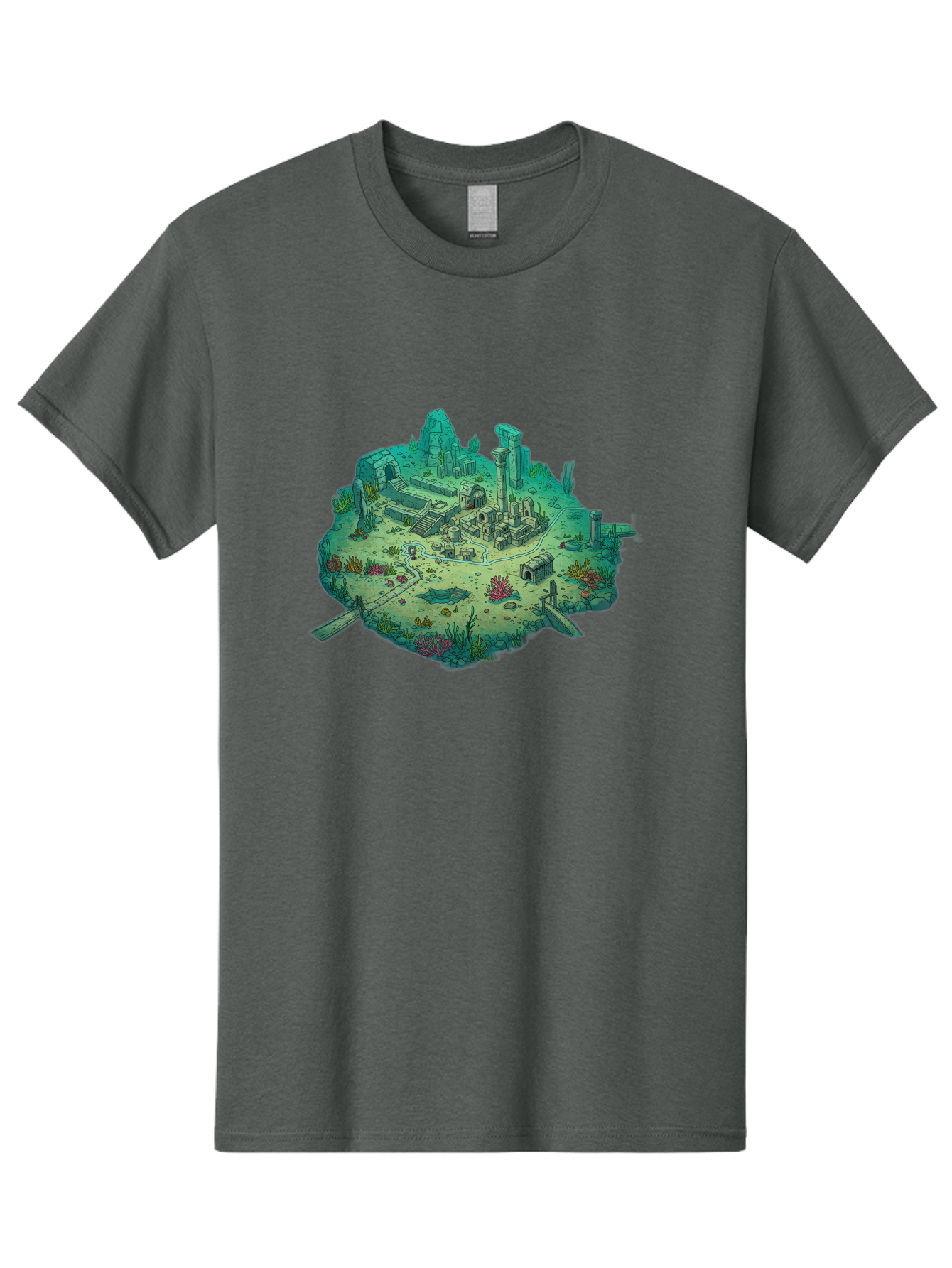 Underwater-City-Ruins Men'S Graphic Tee, 100% Cotton, Comfortable Casual Summer Wear, Machine Washable, Vintage Camera, Old Camera, Antique Camera, Black Camera, Classic Photography, Photography Equipment, Nostalgic Device, Film Camera, Baf610 5