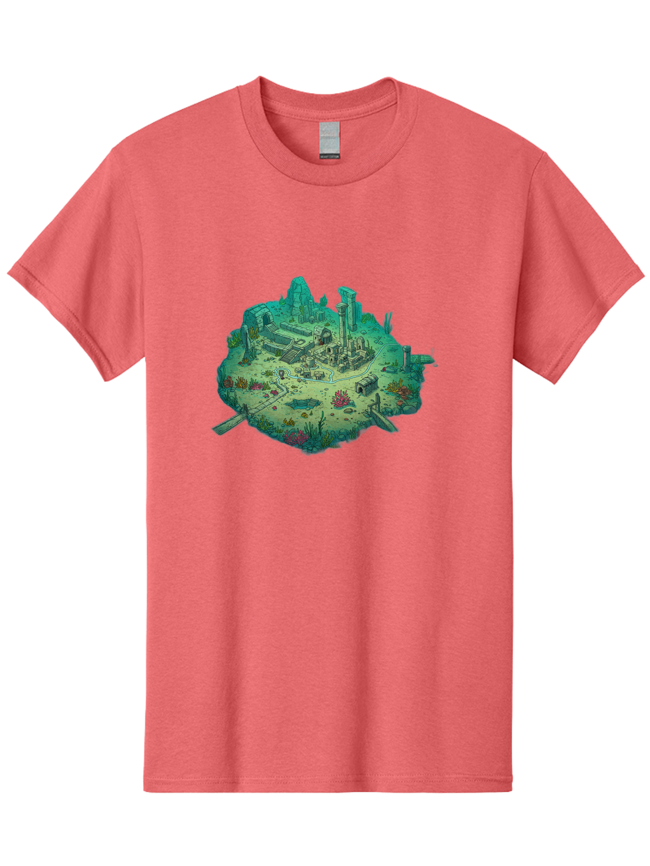 Underwater-City-Ruins Men'S Graphic Tee, 100% Cotton, Comfortable Casual Summer Wear, Machine Washable, Vintage Camera, Old Camera, Antique Camera, Black Camera, Classic Photography, Photography Equipment, Nostalgic Device, Film Camera, Baf610 27