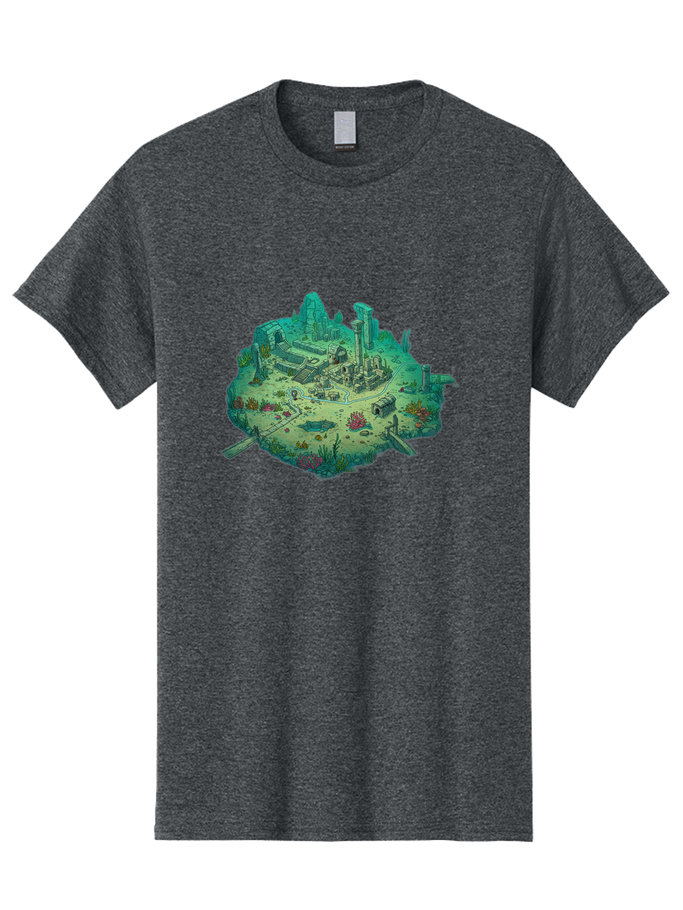 Underwater-City-Ruins Men'S Graphic Tee, 100% Cotton, Comfortable Casual Summer Wear, Machine Washable, Vintage Camera, Old Camera, Antique Camera, Black Camera, Classic Photography, Photography Equipment, Nostalgic Device, Film Camera, Baf610 19