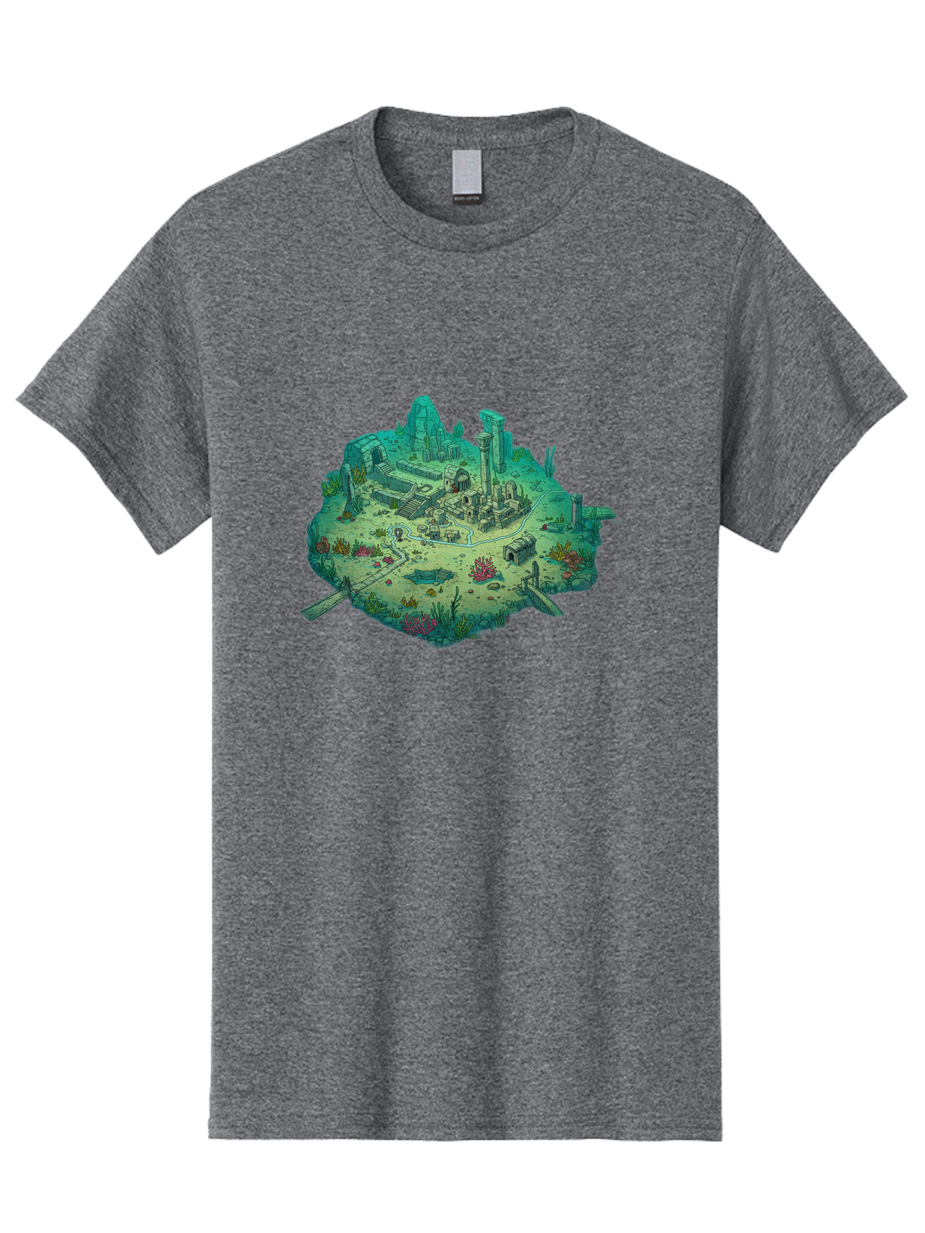 Underwater-City-Ruins Men'S Graphic Tee, 100% Cotton, Comfortable Casual Summer Wear, Machine Washable, Vintage Camera, Old Camera, Antique Camera, Black Camera, Classic Photography, Photography Equipment, Nostalgic Device, Film Camera, Baf610 23